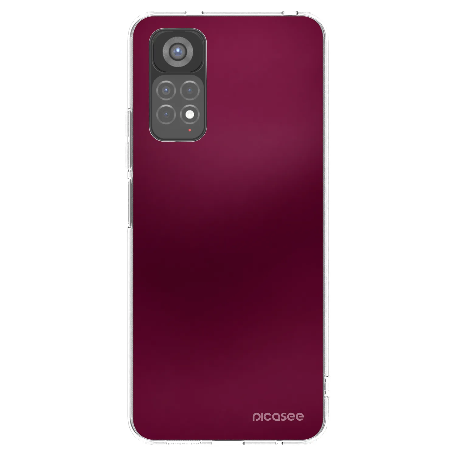 Picasee silikonový průhledný obal pro Xiaomi Redmi Note 11S 5G - Velvet Bordeaux
