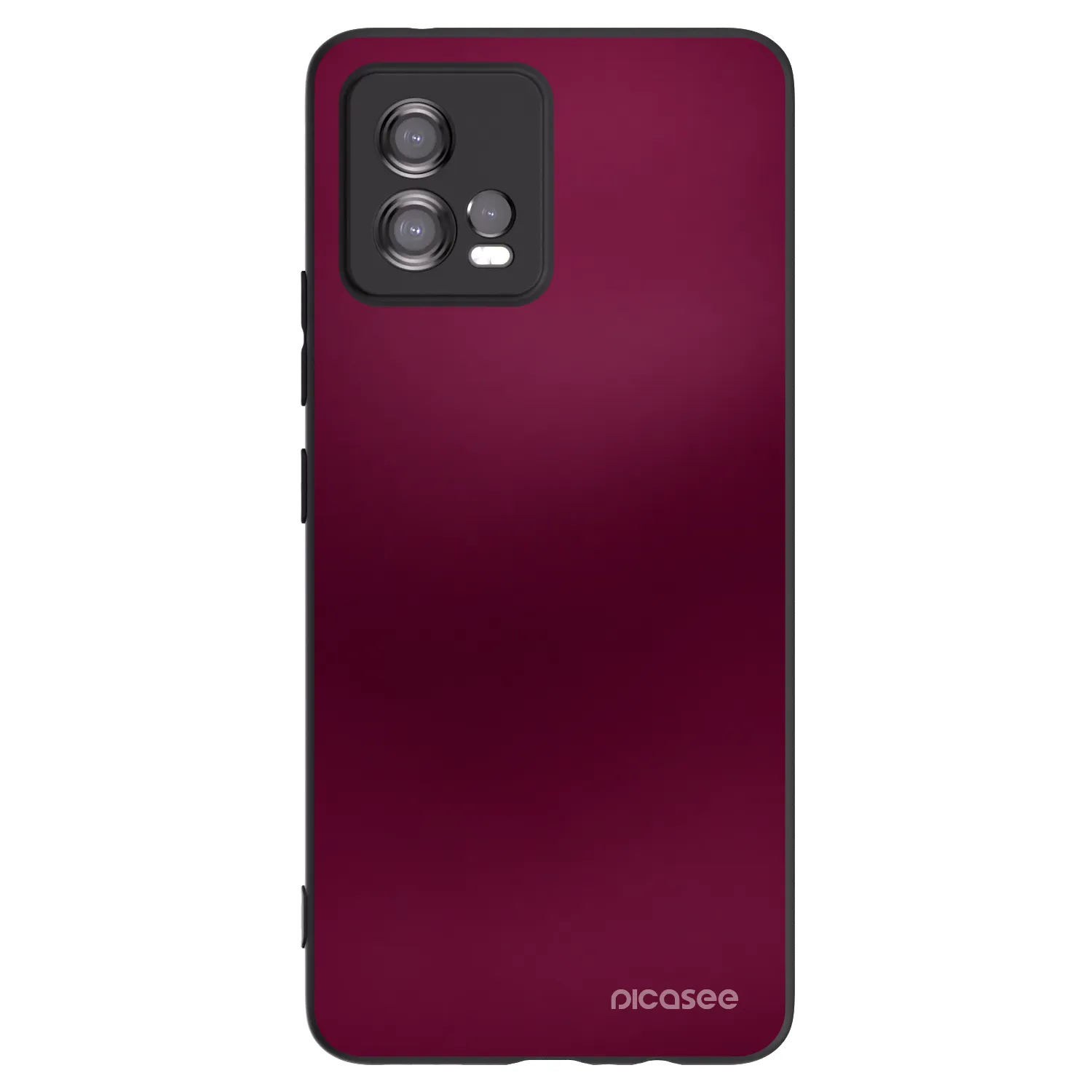 Picasee silikonový černý obal pro Motorola Moto G72 - Velvet Bordeaux