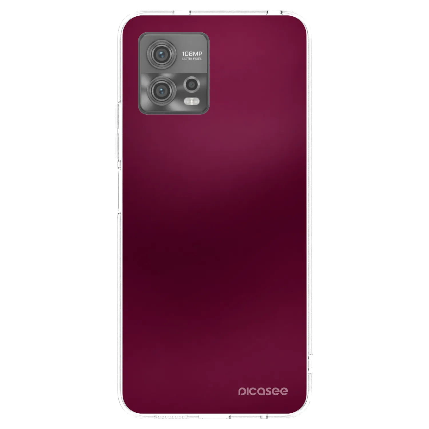 Picasee silikonový průhledný obal pro Motorola Moto G72 - Velvet Bordeaux