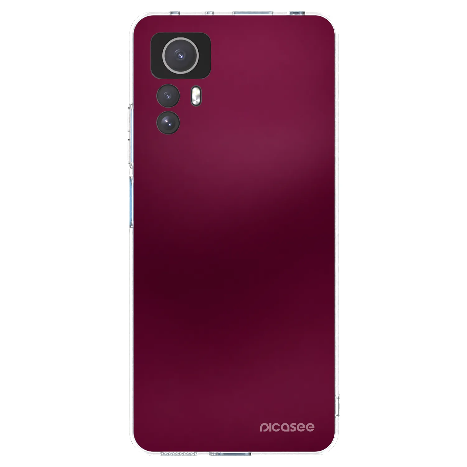 Picasee silikonový průhledný obal pro Xiaomi Redmi Note 12S - Velvet Bordeaux