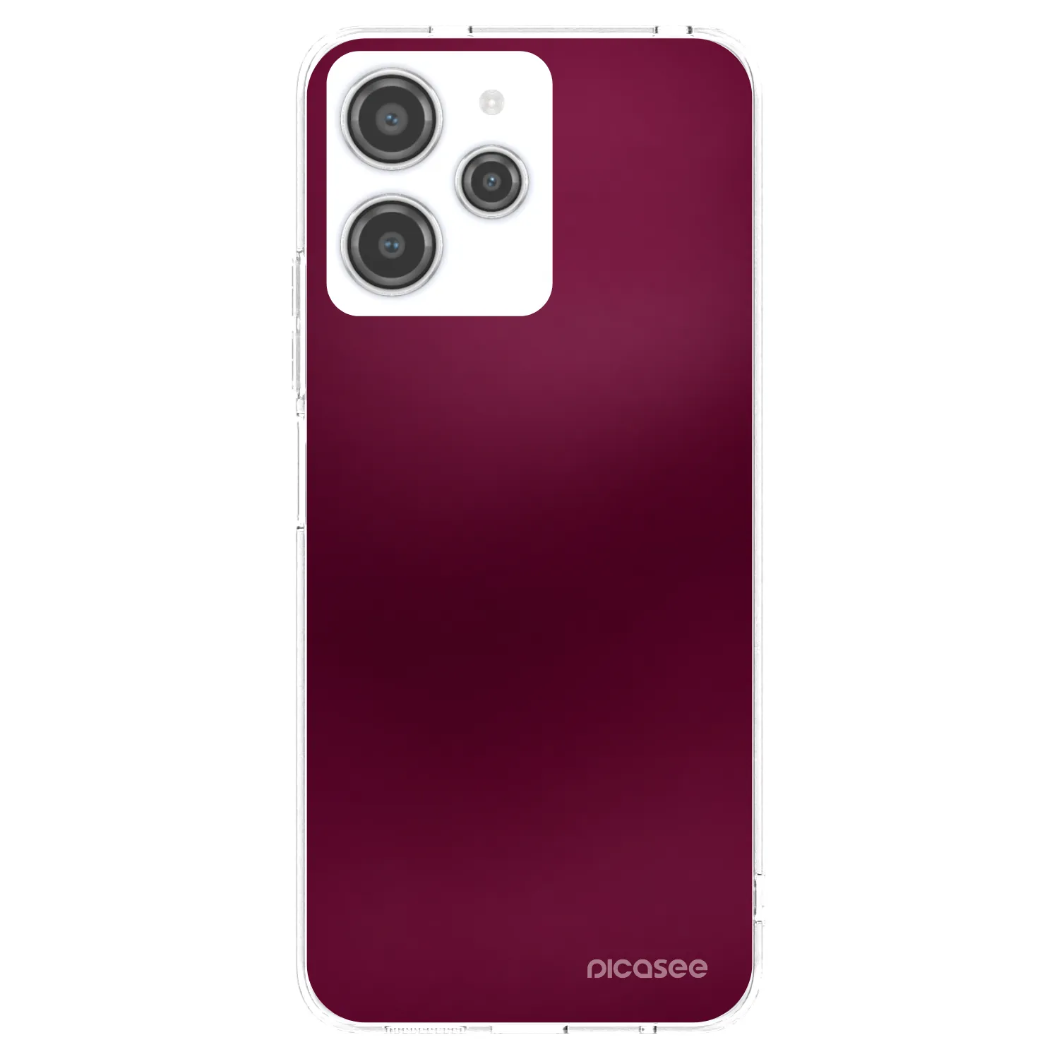 Picasee silikonový průhledný obal pro Xiaomi Redmi 12 4G - Velvet Bordeaux