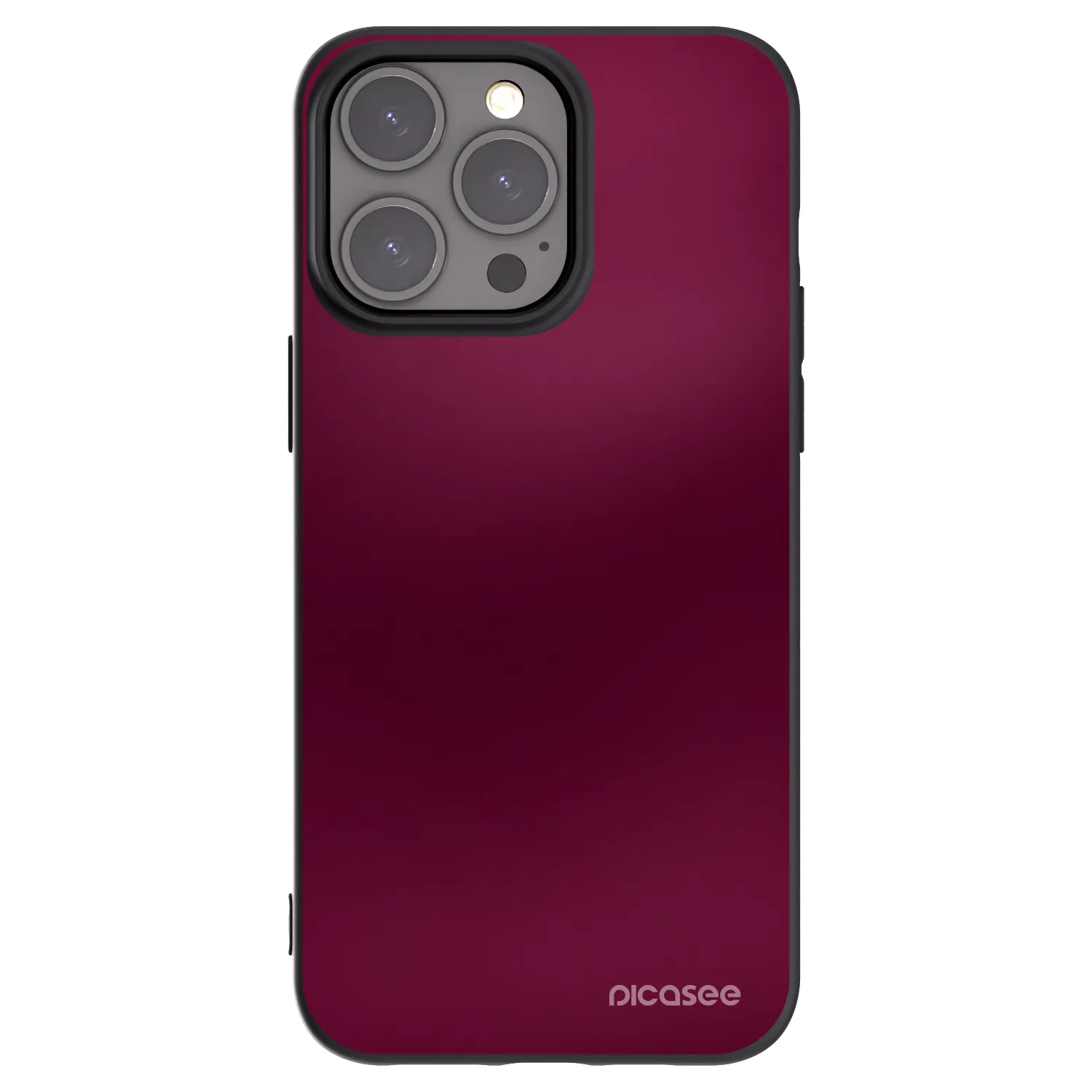 Picasee silikonový černý obal pro Apple iPhone 15 Pro Max - Velvet Bordeaux