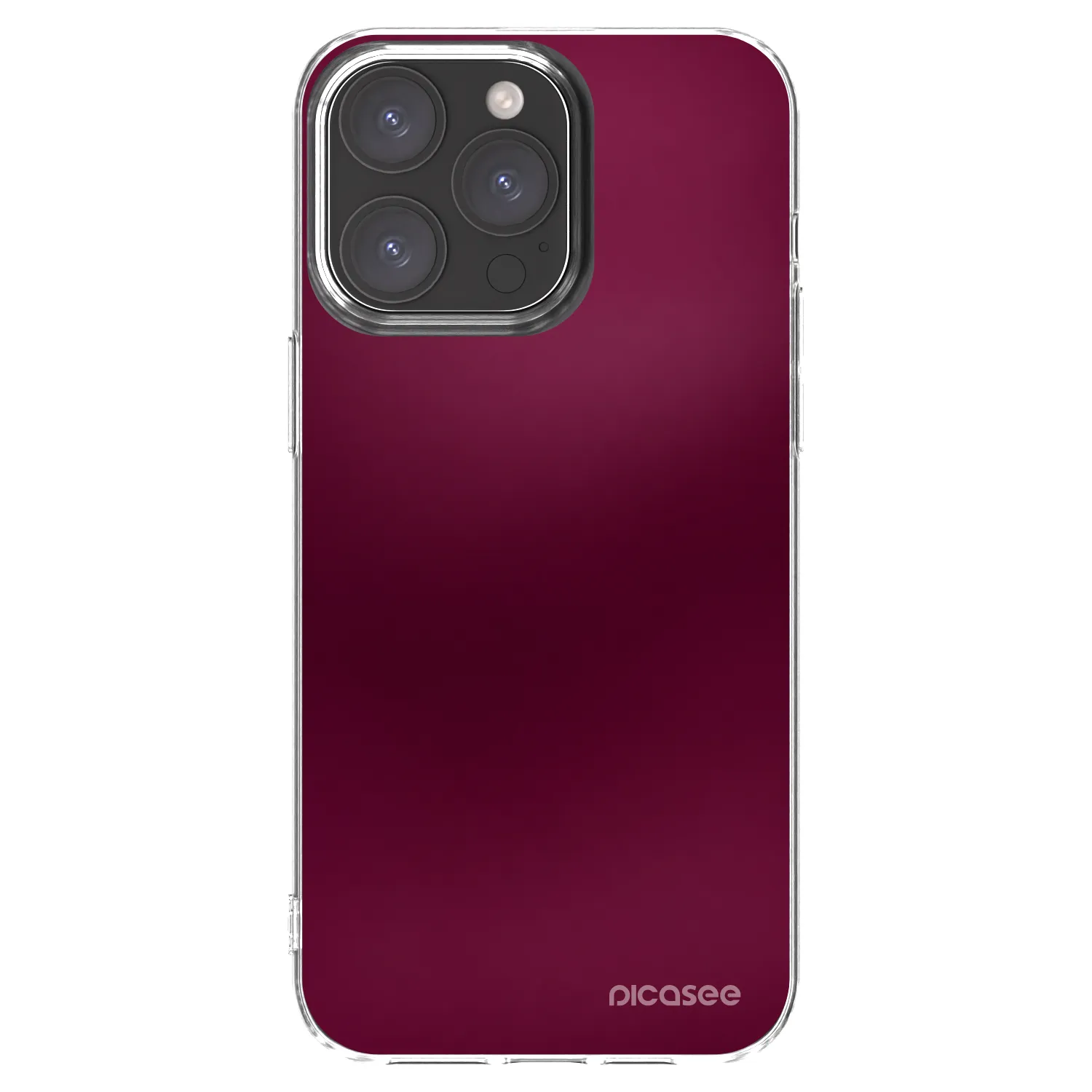 Picasee silikonový průhledný obal pro Apple iPhone 15 Pro Max - Velvet Bordeaux