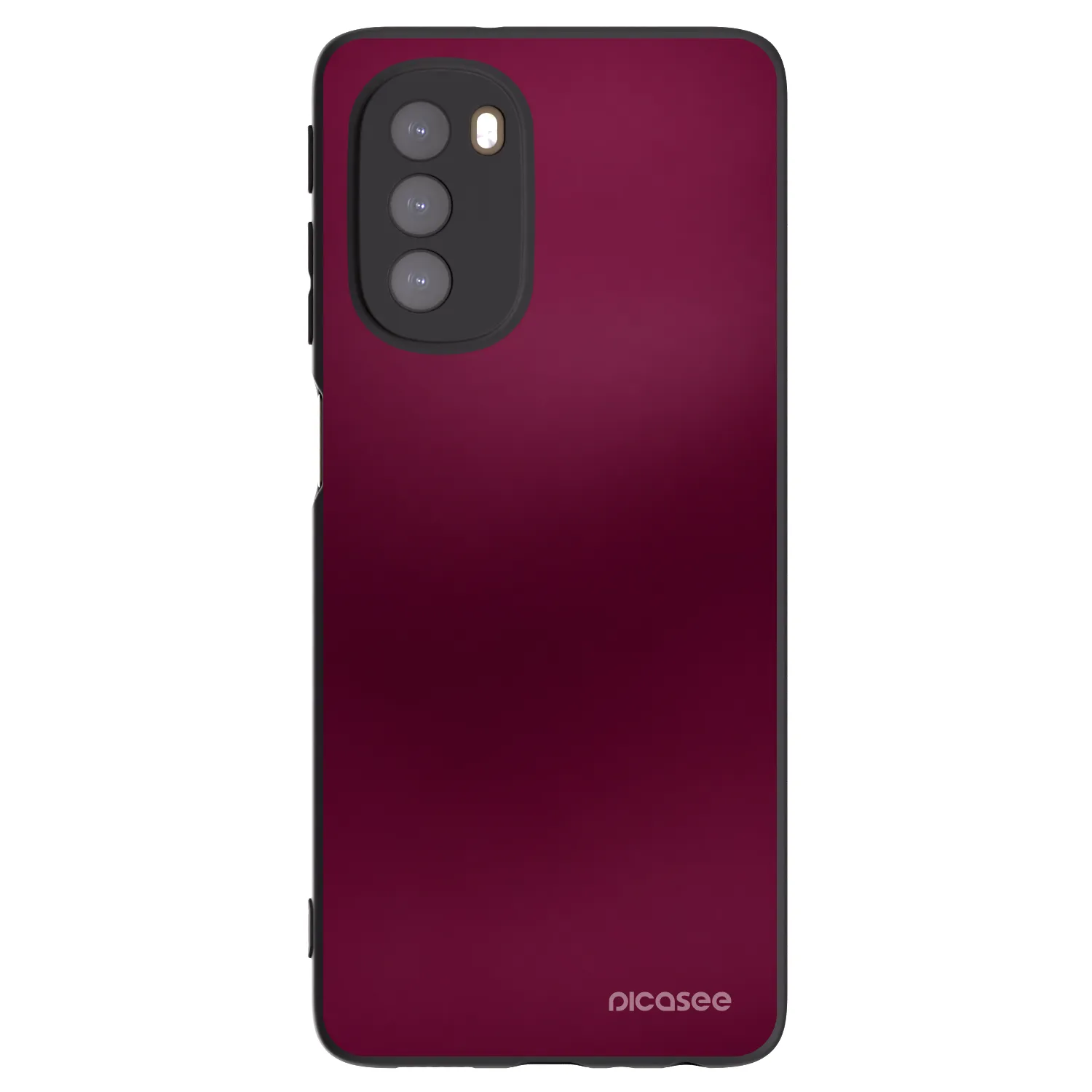 Picasee silikonový černý obal pro Motorola Moto G51 - Velvet Bordeaux