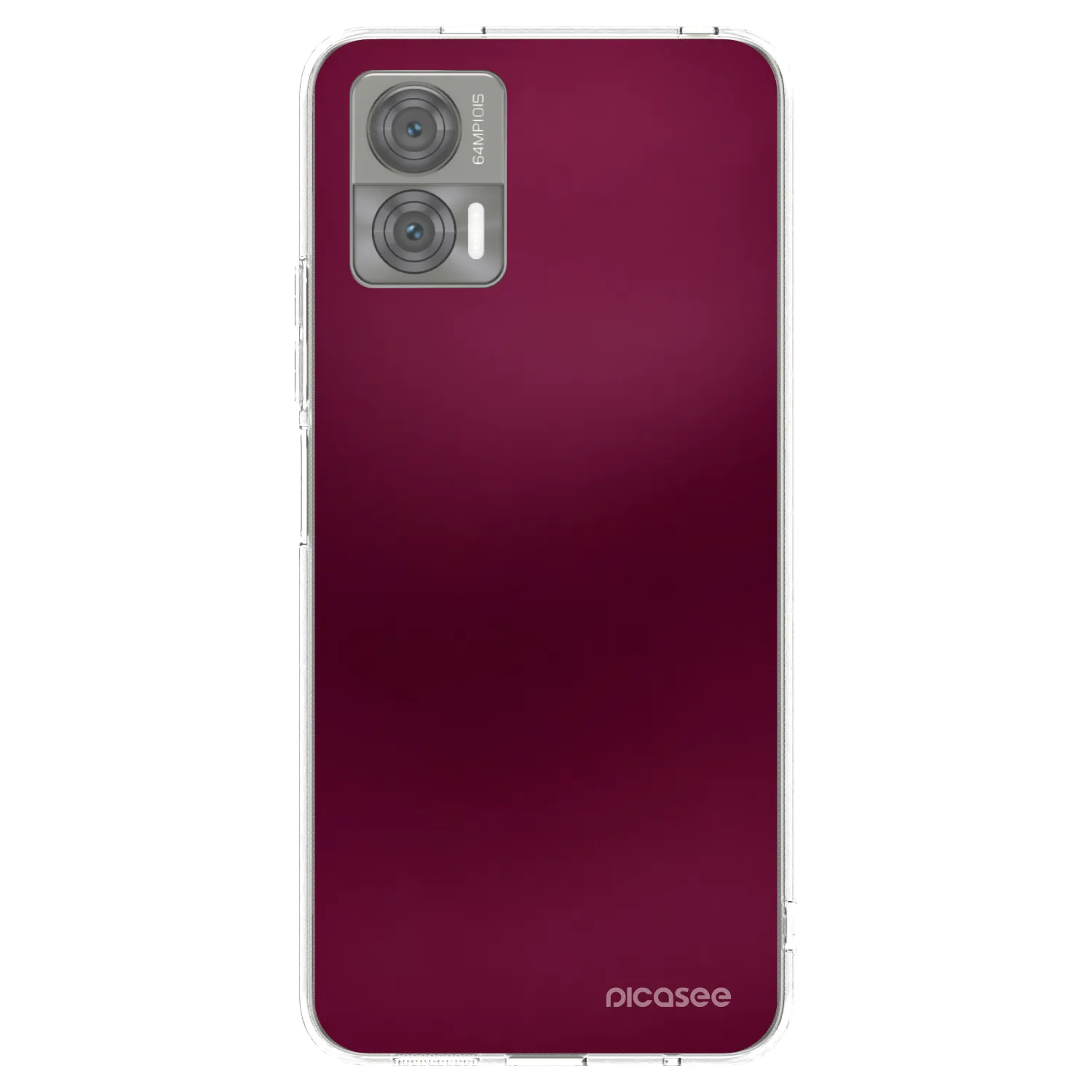 Picasee silikonový průhledný obal pro Motorola Edge 30 Neo - Velvet Bordeaux