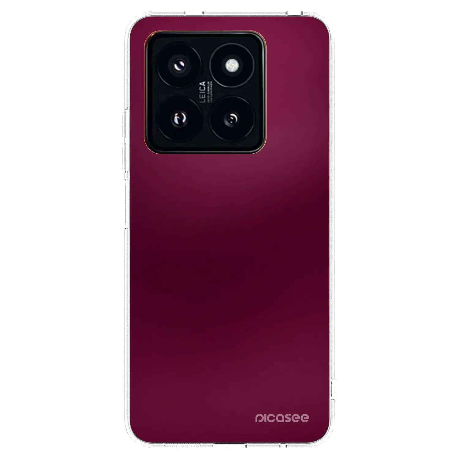 Picasee silikonový průhledný obal pro Xiaomi 14 Pro - Velvet Bordeaux
