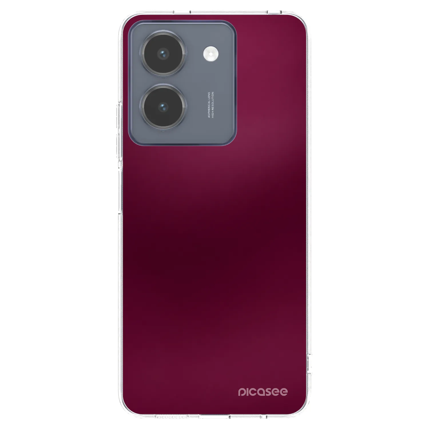 Picasee silikonový průhledný obal pro Vivo Y36 4G - Velvet Bordeaux
