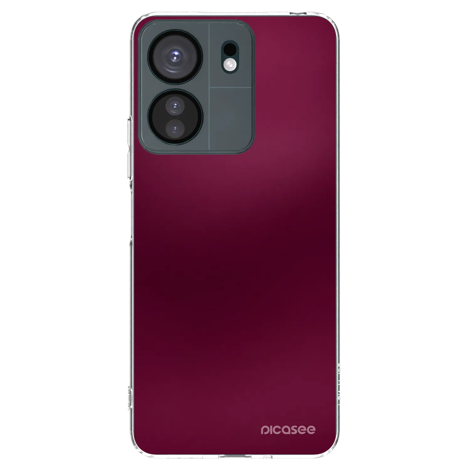 Picasee silikonový průhledný obal pro Xiaomi Redmi 13C 4G - Velvet Bordeaux