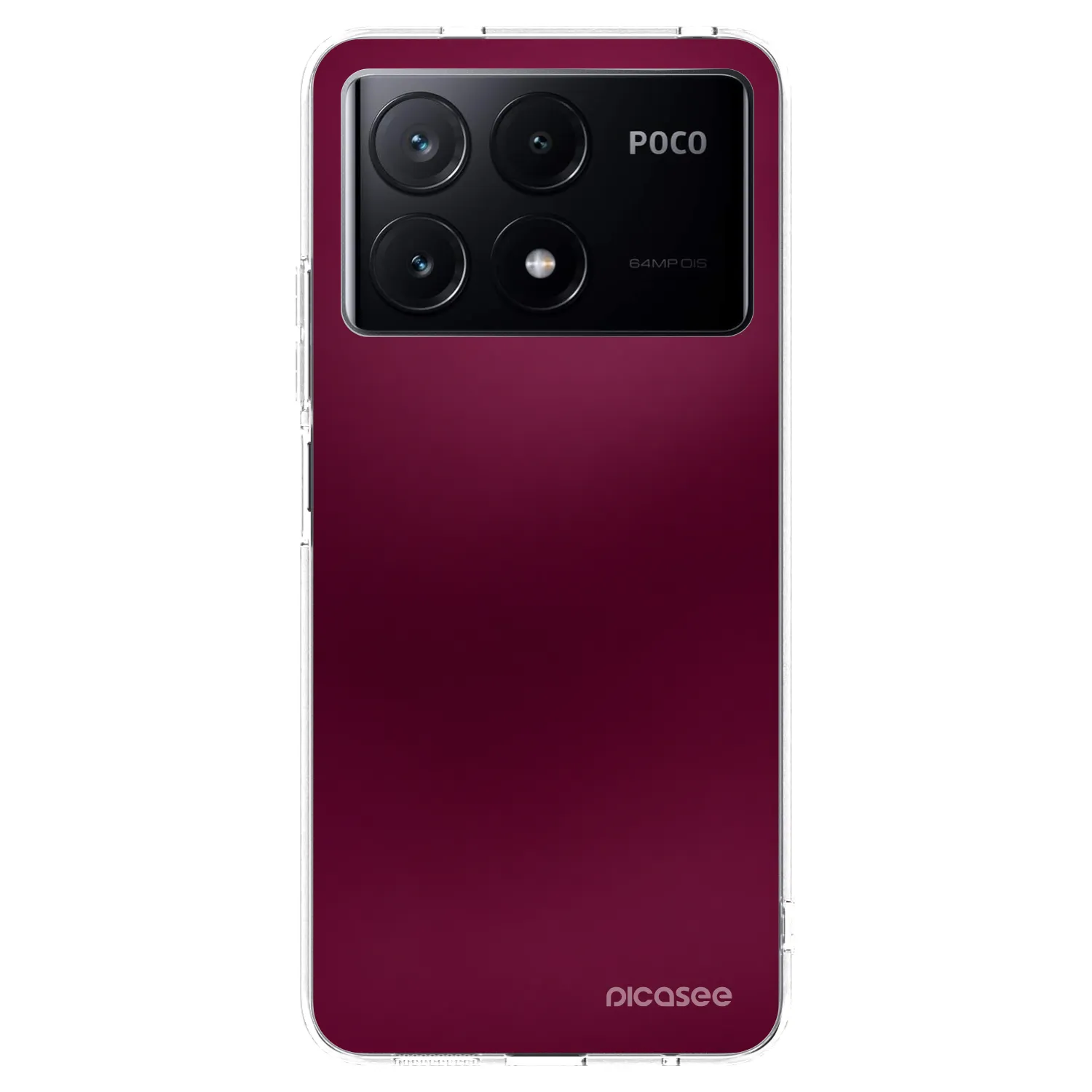 Picasee silikonový průhledný obal pro Xiaomi Poco X6 Pro - Velvet Bordeaux
