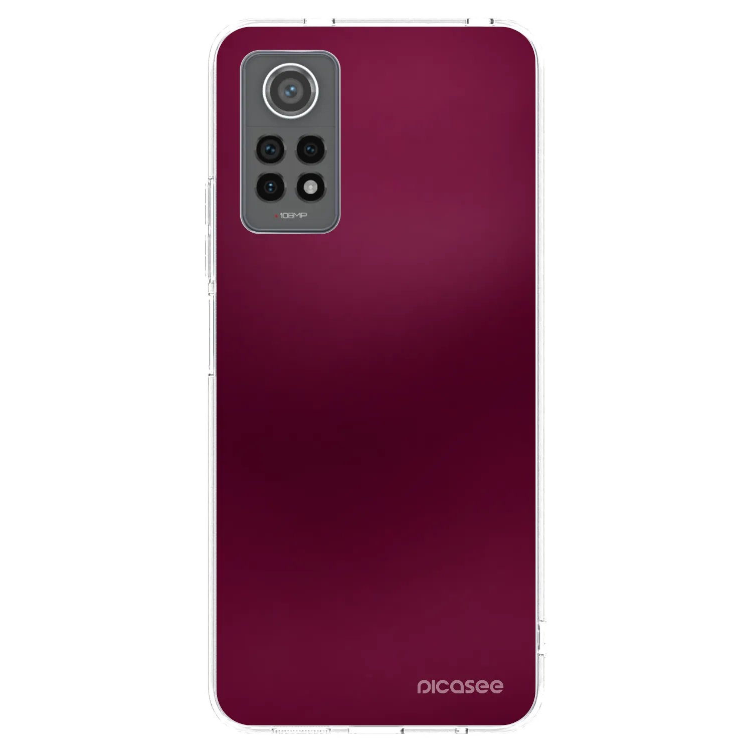 Picasee silikonový průhledný obal pro Xiaomi Redmi Note 12 Pro 4G - Velvet Bordeaux