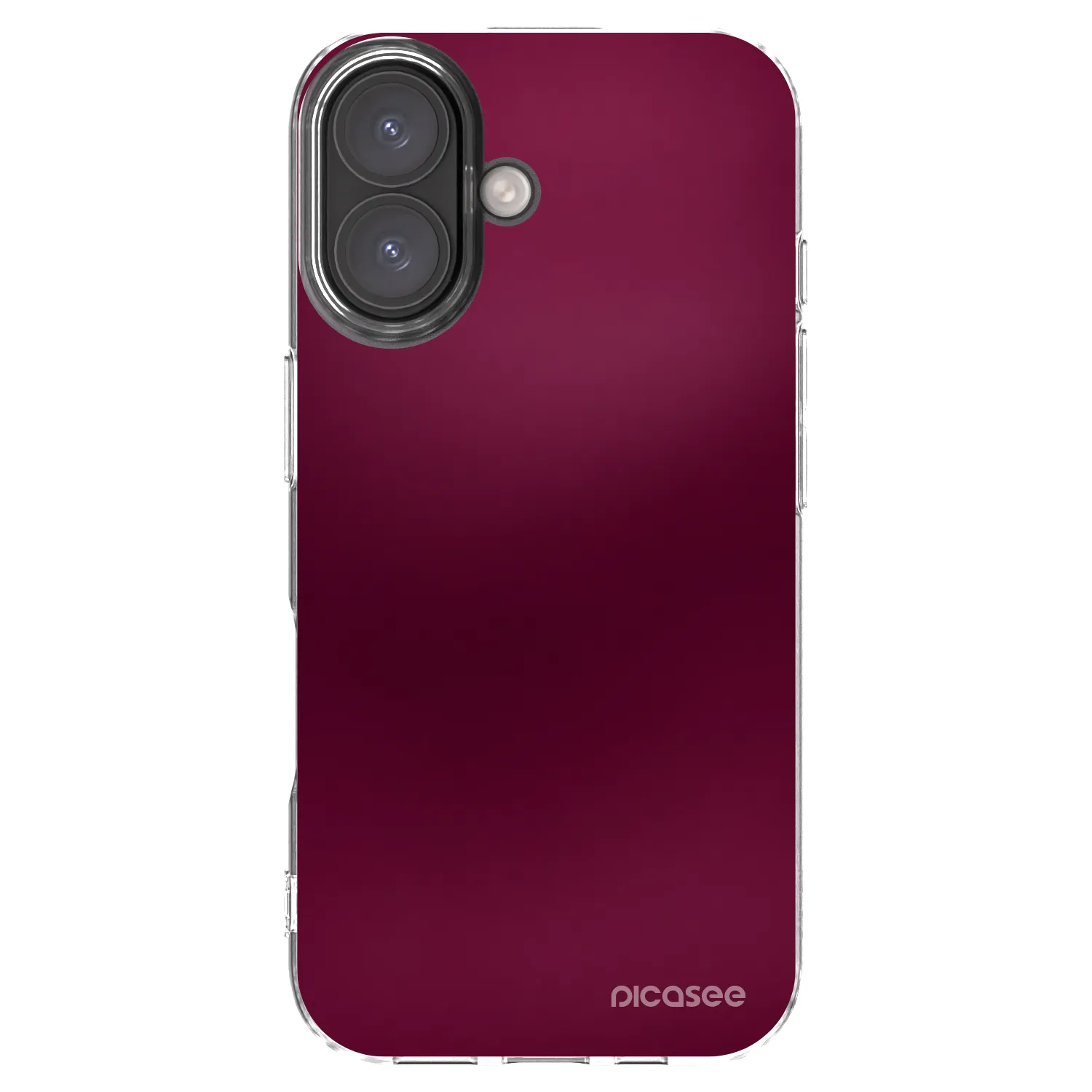 Picasee silikonový průhledný obal pro Apple iPhone 16 - Velvet Bordeaux
