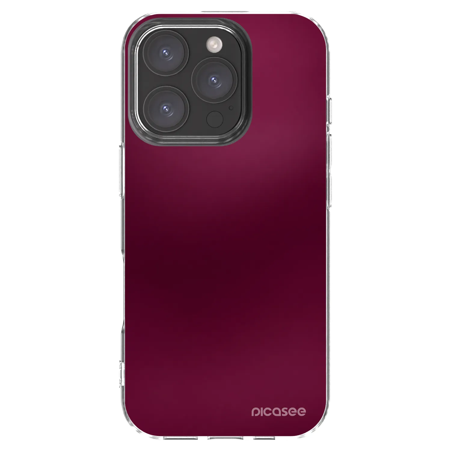 Picasee silikonový průhledný obal pro Apple iPhone 16 Pro - Velvet Bordeaux