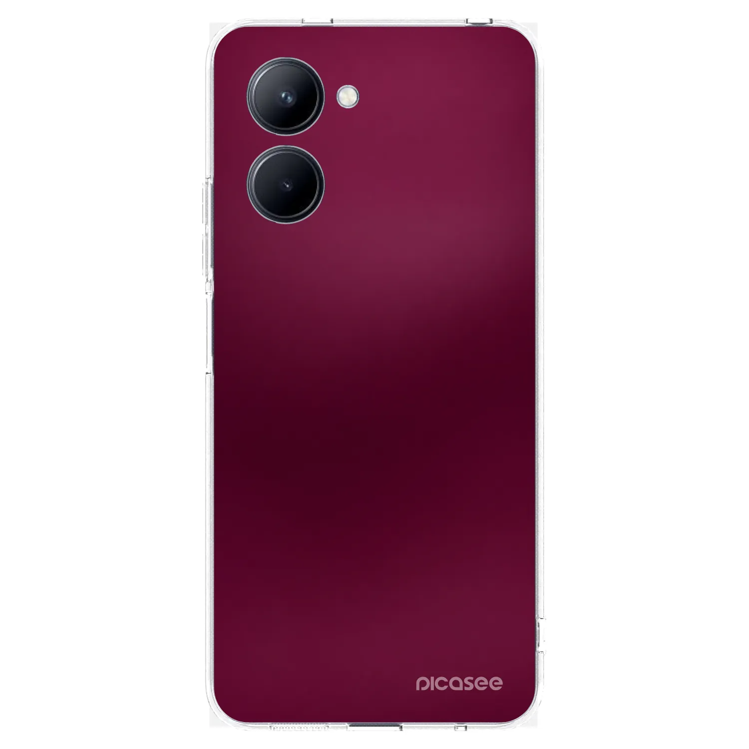 Picasee silikonový průhledný obal pro Realme C33 (2023) - Velvet Bordeaux