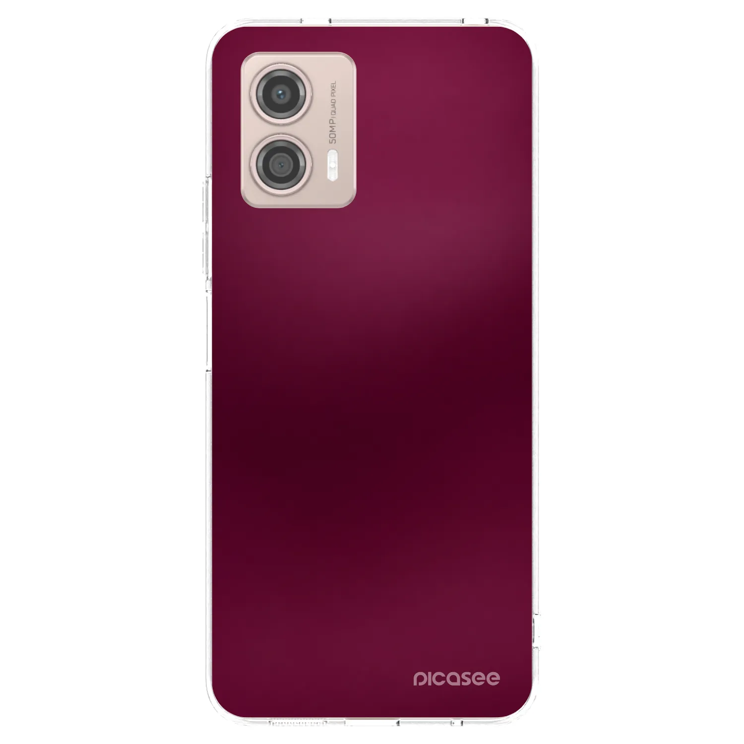Picasee silikonový průhledný obal pro Motorola Moto G53 5G - Velvet Bordeaux