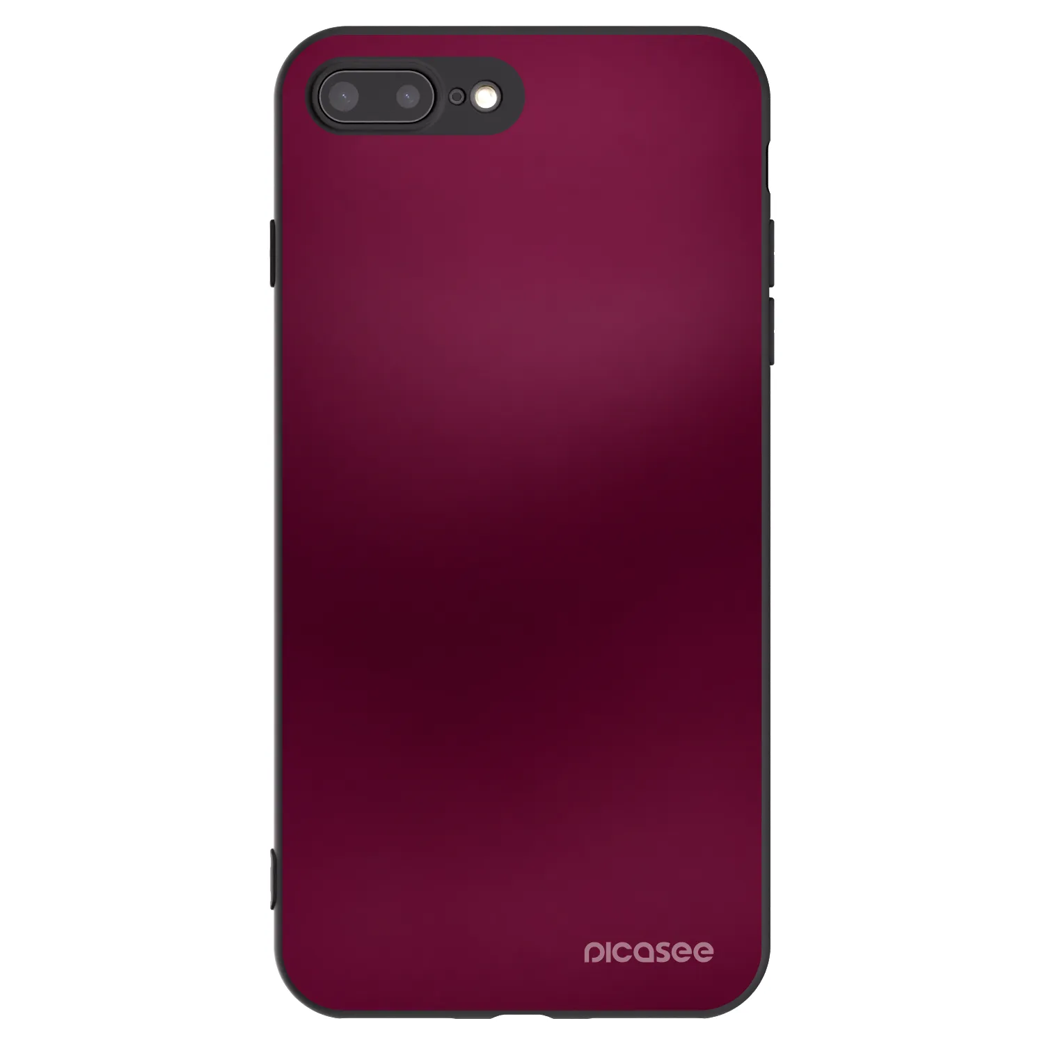 Picasee silikonový černý obal pro Apple iPhone 8 Plus - Velvet Bordeaux