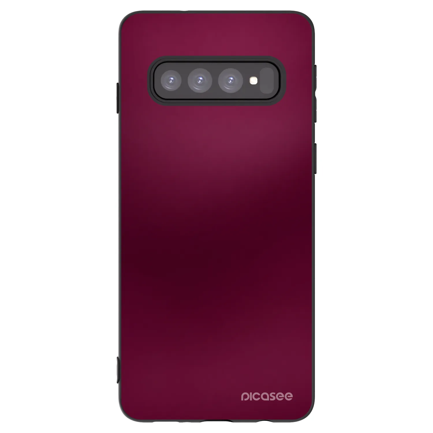 Picasee silikonový černý obal pro Samsung Galaxy S10 G973 - Velvet Bordeaux