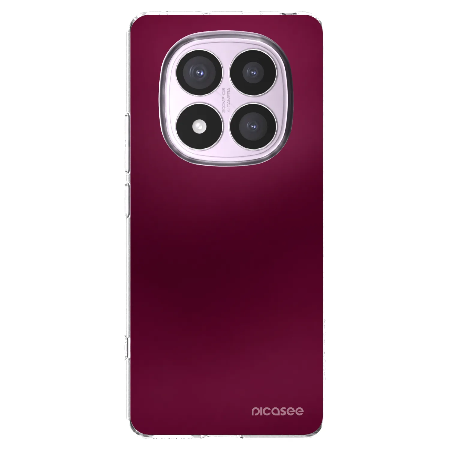 Picasee silikonový průhledný obal pro Xiaomi Redmi Note 14 Pro 5G - Velvet Bordeaux