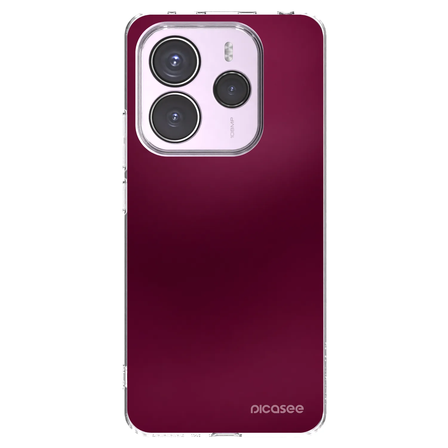Picasee silikonový průhledný obal pro Xiaomi Redmi Note 14 5G - Velvet Bordeaux