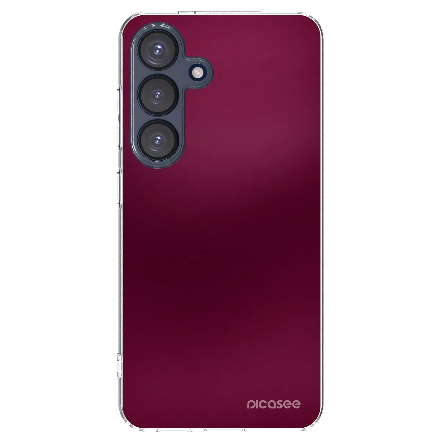 Picasee silikonový průhledný obal pro Samsung Galaxy S25 5G - Velvet Bordeaux