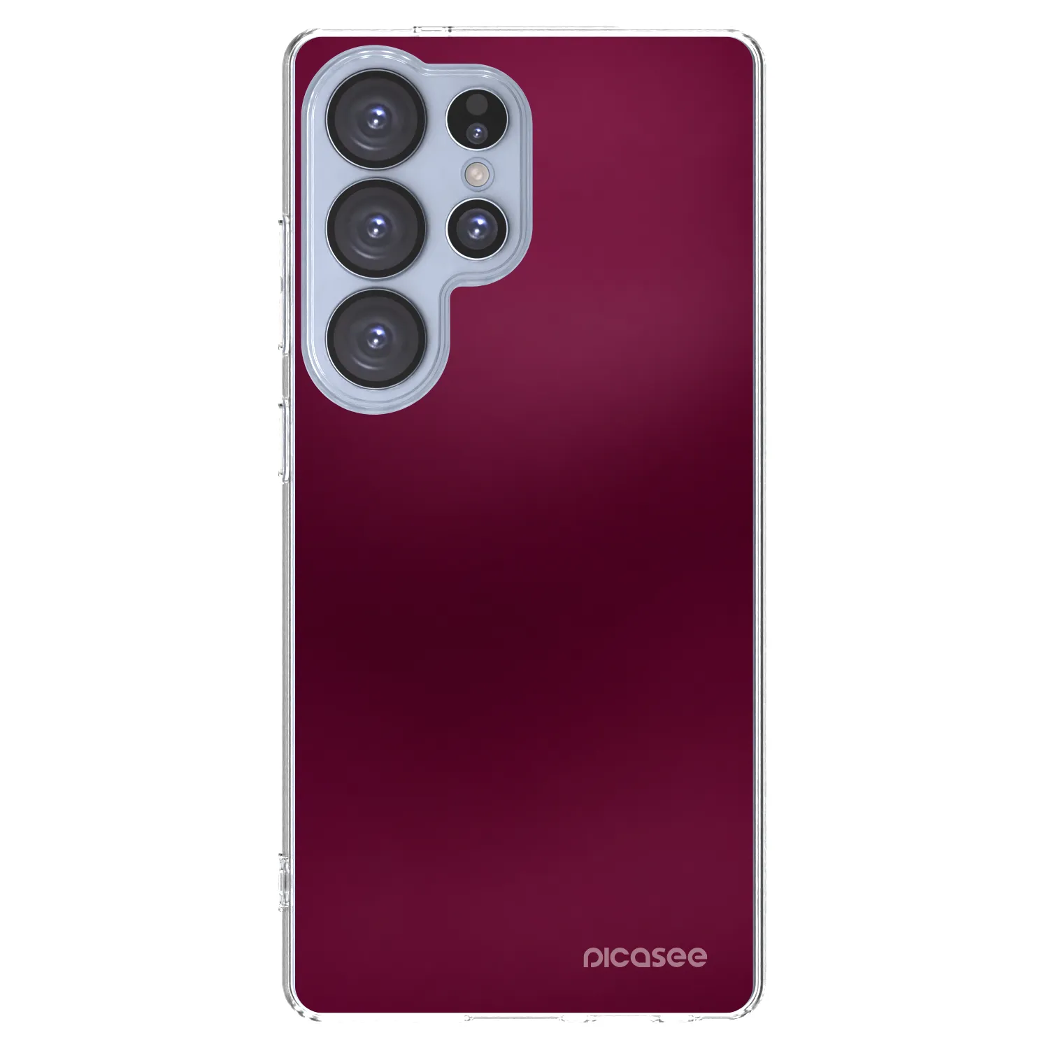 Picasee silikonový průhledný obal pro Samsung Galaxy S25 Ultra 5G - Velvet Bordeaux