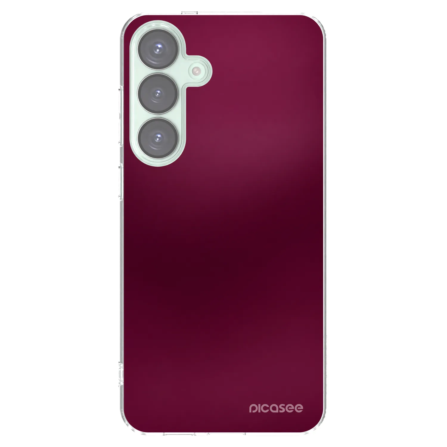 Picasee silikonový průhledný obal pro Samsung Galaxy S25+ 5G - Velvet Bordeaux