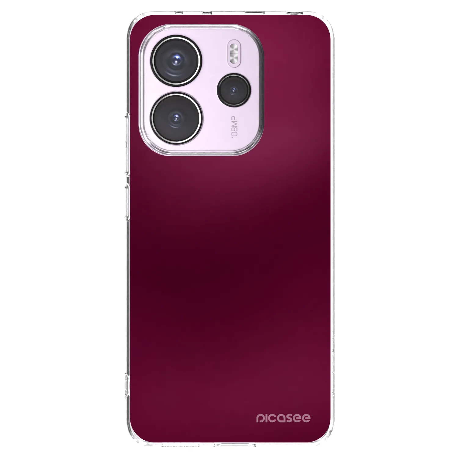 Picasee silikonový průhledný obal pro Xiaomi Redmi Note 14 4G - Velvet Bordeaux