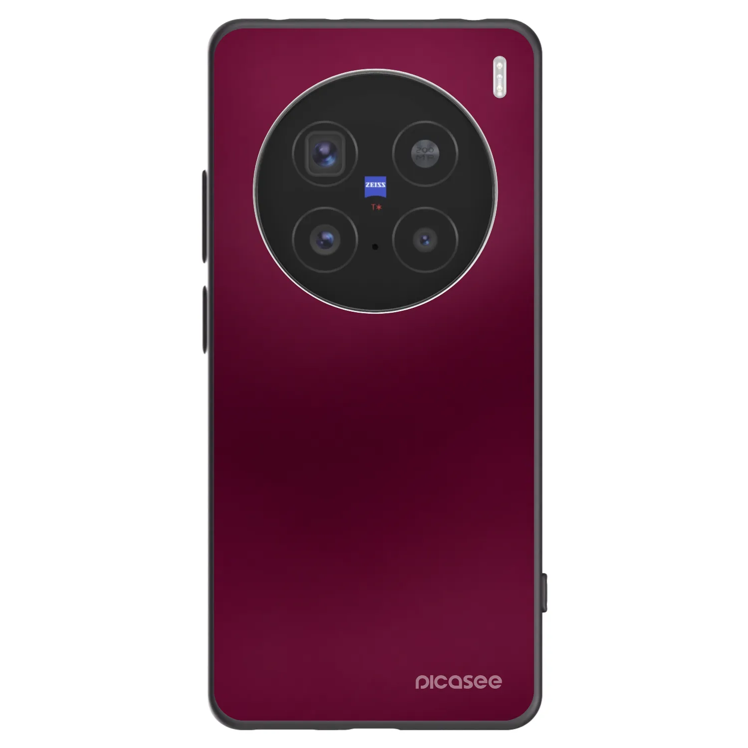 Picasee silikonový černý obal pro Vivo X200 Pro - Velvet Bordeaux