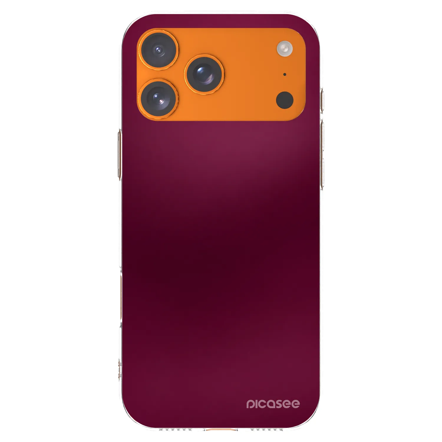 Picasee silikonový průhledný obal pro Apple iPhone 17 Pro Max - Velvet Bordeaux