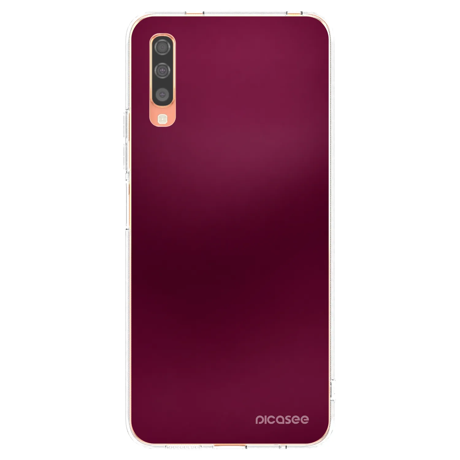 Picasee silikonový průhledný obal pro Samsung Galaxy A70 A705F - Velvet Bordeaux