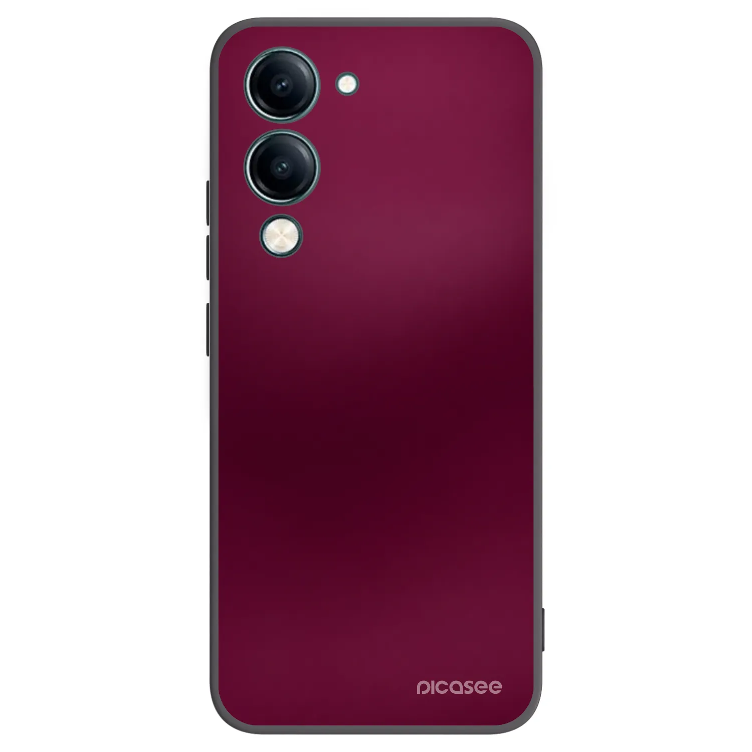 Picasee silikonový černý obal pro Vivo Y29s 5G - Velvet Bordeaux