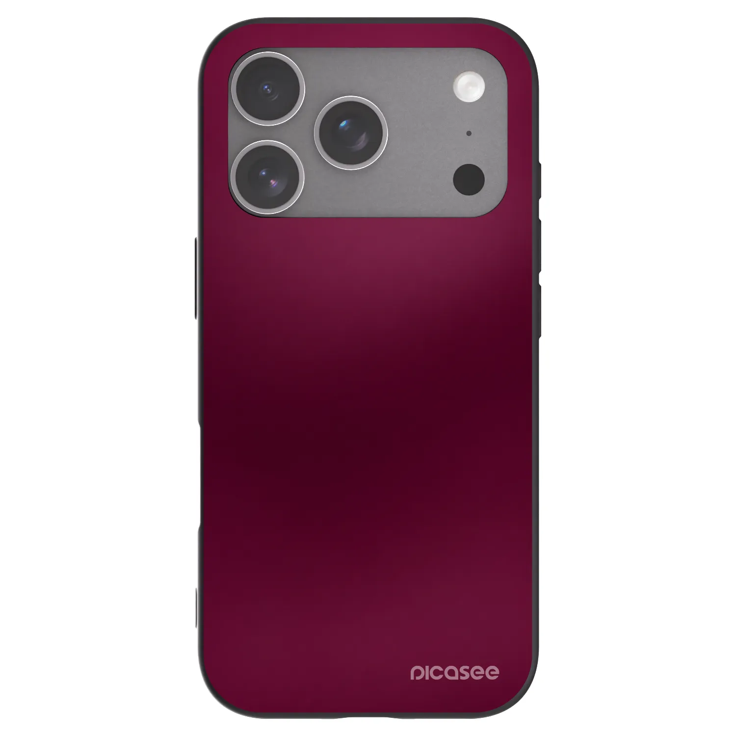 Picasee silikonový černý obal pro Apple iPhone 18 Pro - Velvet Bordeaux