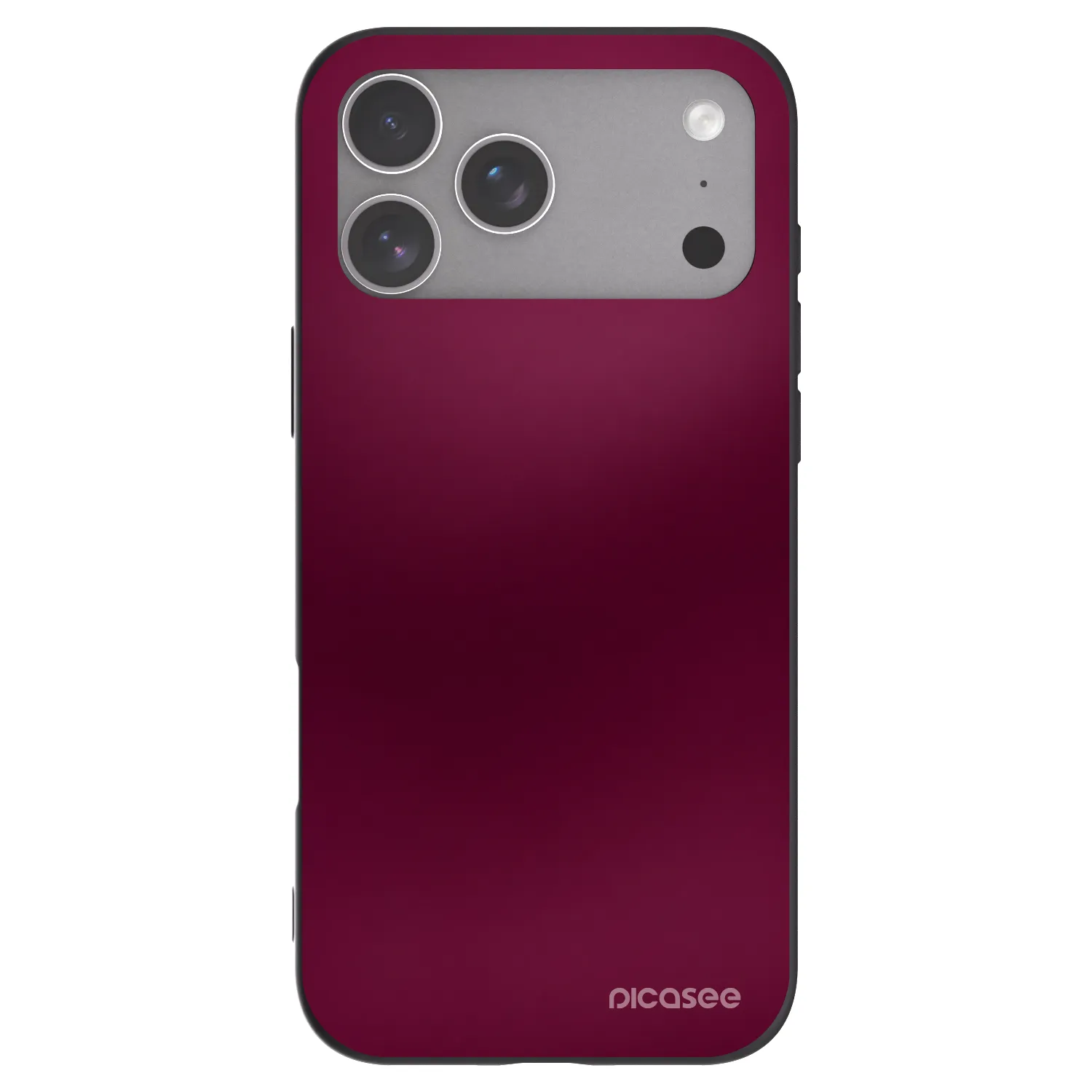 Picasee silikonový černý obal pro Apple iPhone 18 Pro Max - Velvet Bordeaux