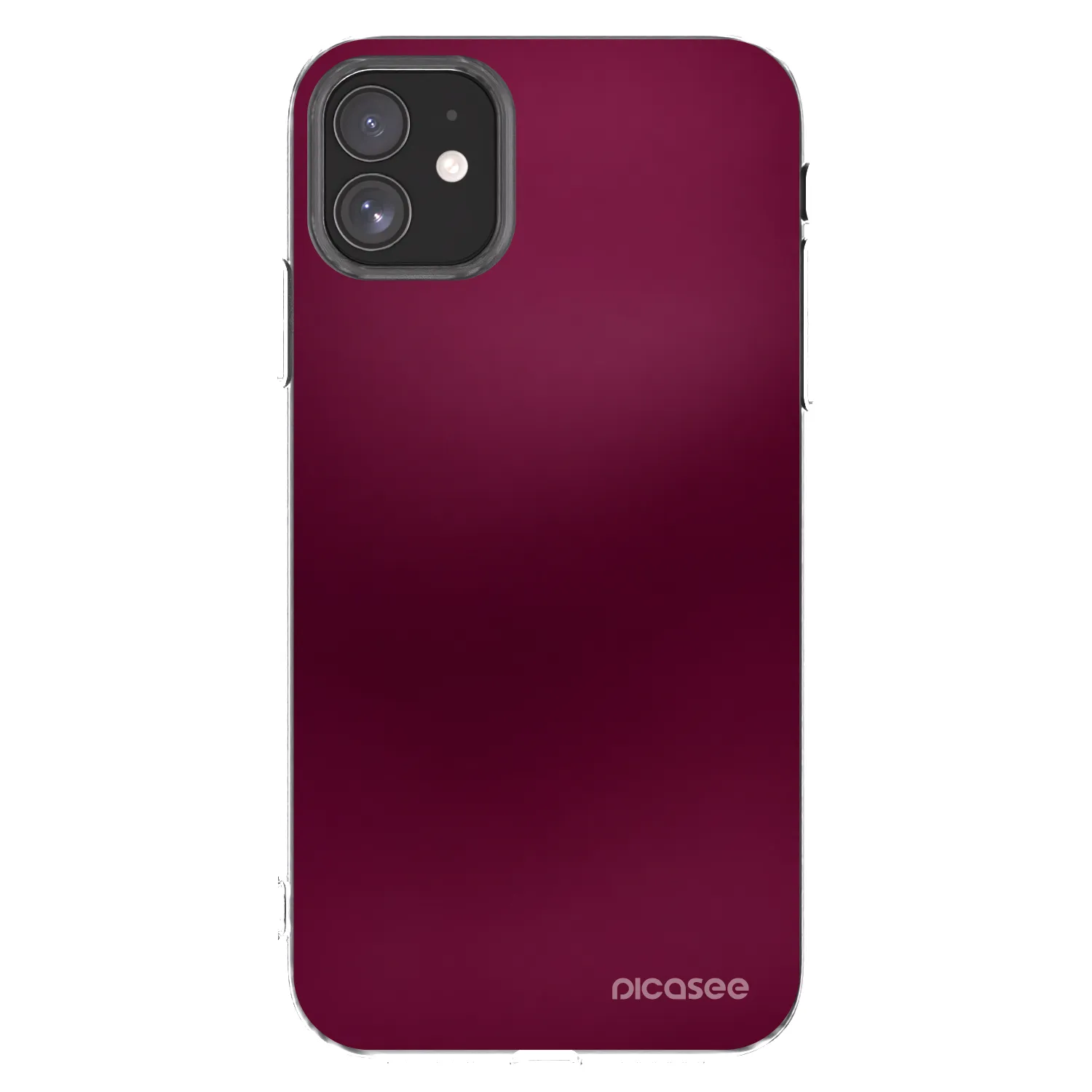 Picasee silikonový průhledný obal pro Apple iPhone 11 - Velvet Bordeaux