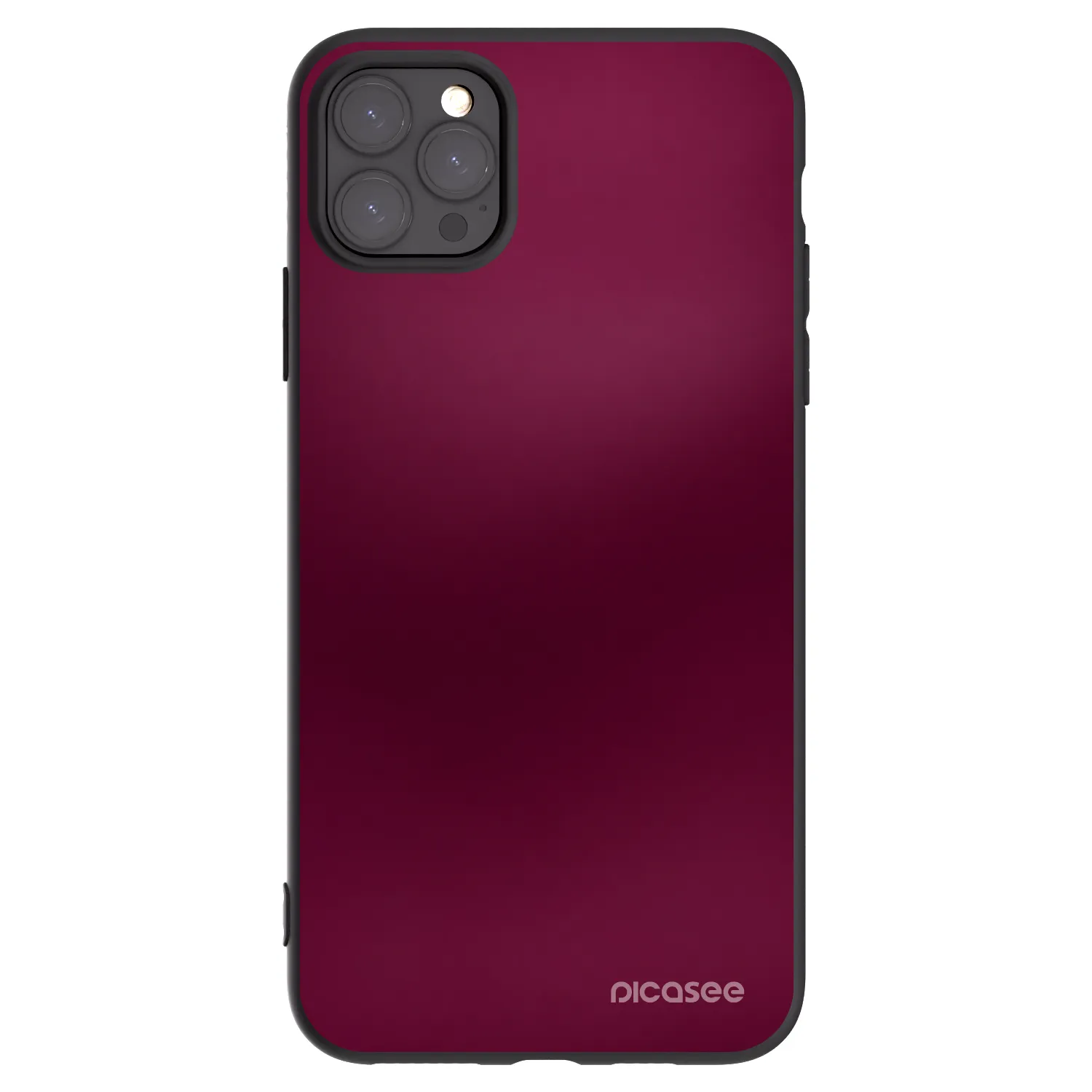 Picasee silikonový černý obal pro Apple iPhone 11 Pro Max - Velvet Bordeaux