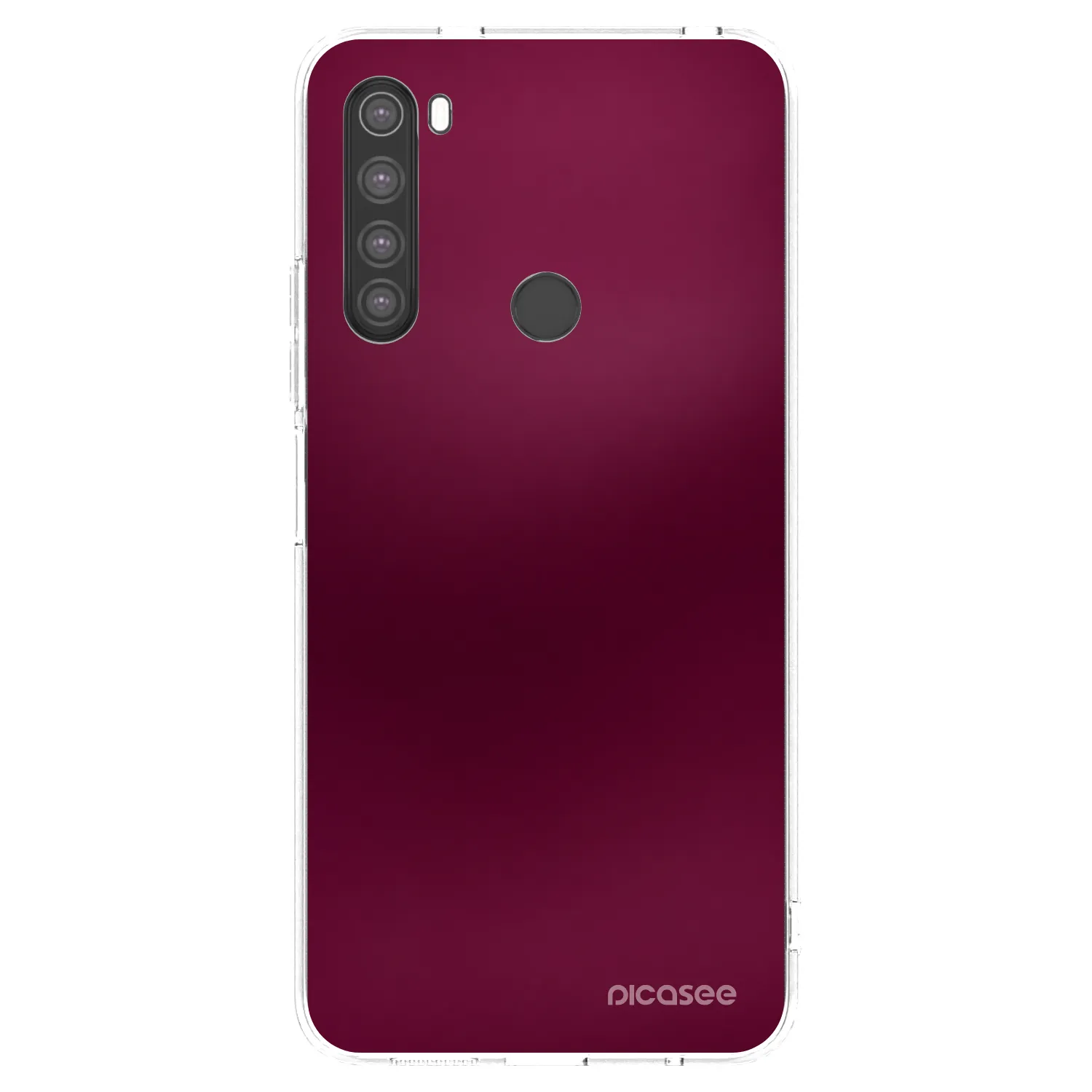 Picasee silikonový průhledný obal pro Xiaomi Redmi Note 8 - Velvet Bordeaux