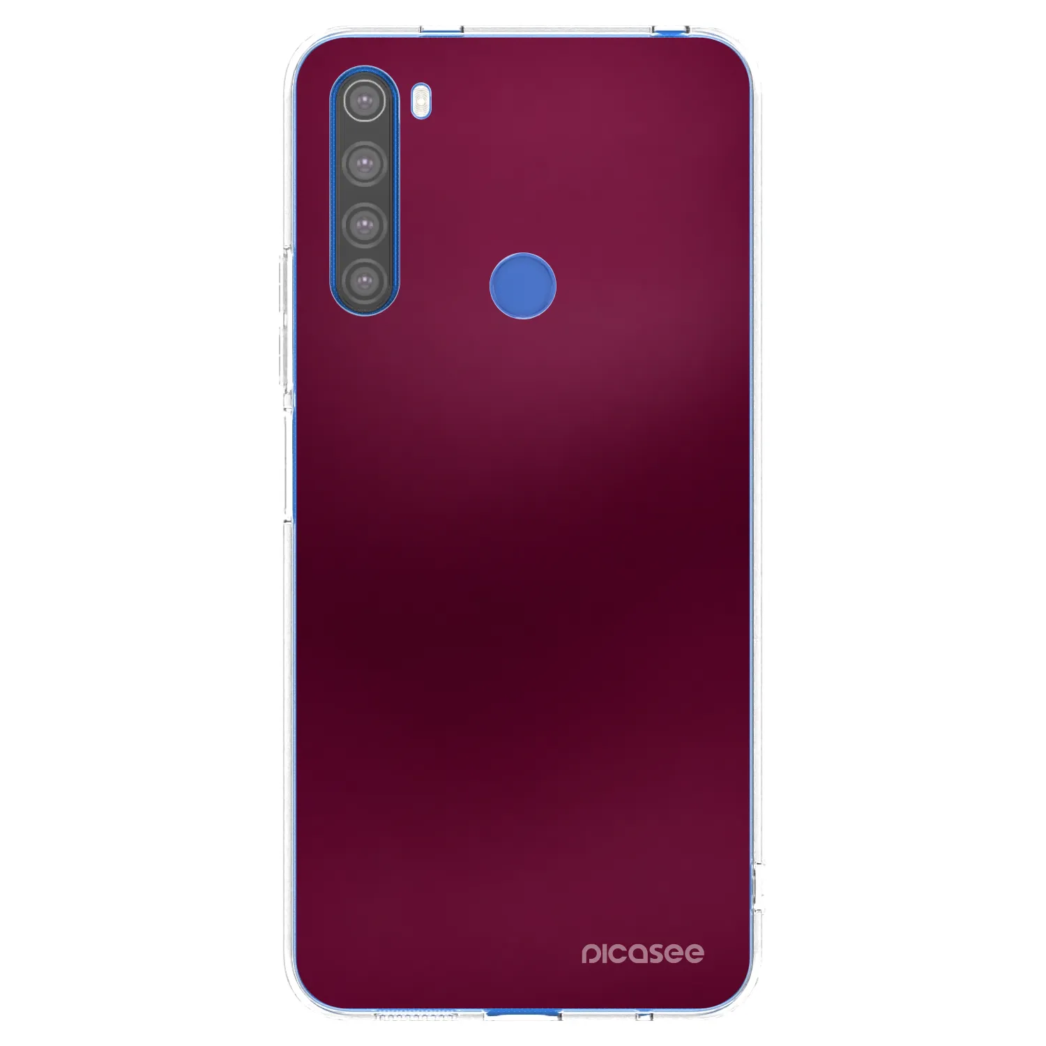 Picasee silikonový průhledný obal pro Xiaomi Redmi Note 8T - Velvet Bordeaux