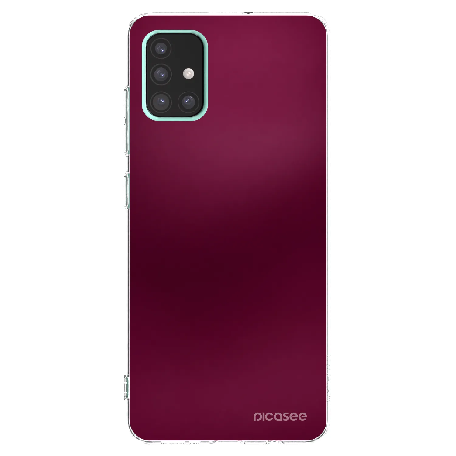 Picasee silikonový průhledný obal pro Samsung Galaxy A51 A515F - Velvet Bordeaux