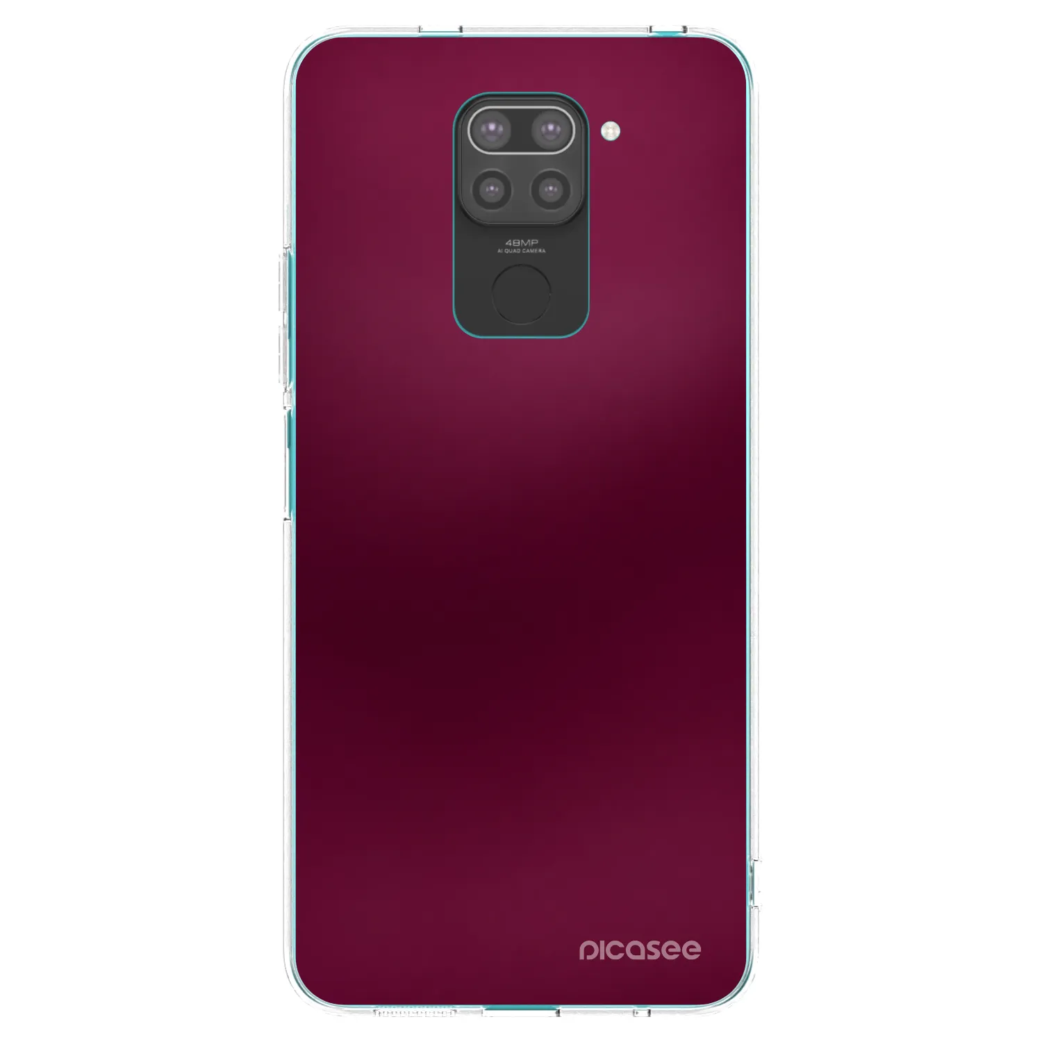 Picasee silikonový černý obal pro Xiaomi Redmi Note 9 - Velvet Bordeaux