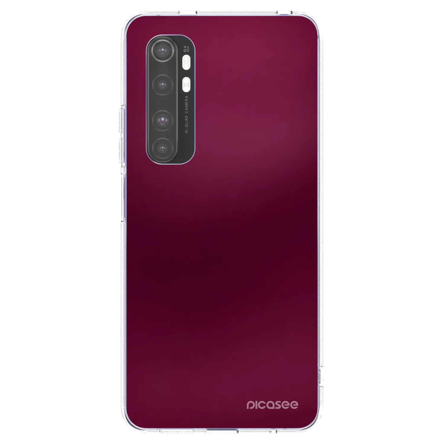 Picasee silikonový průhledný obal pro Xiaomi Mi Note 10 Lite - Velvet Bordeaux