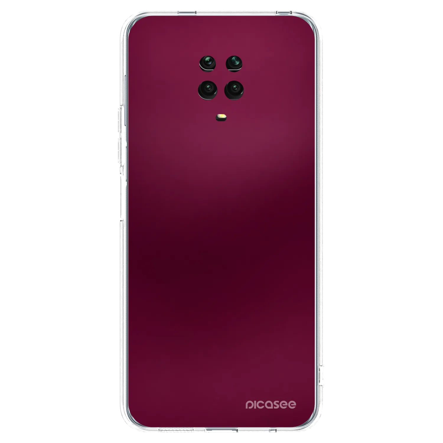 Picasee silikonový průhledný obal pro Xiaomi Redmi Note 9S - Velvet Bordeaux