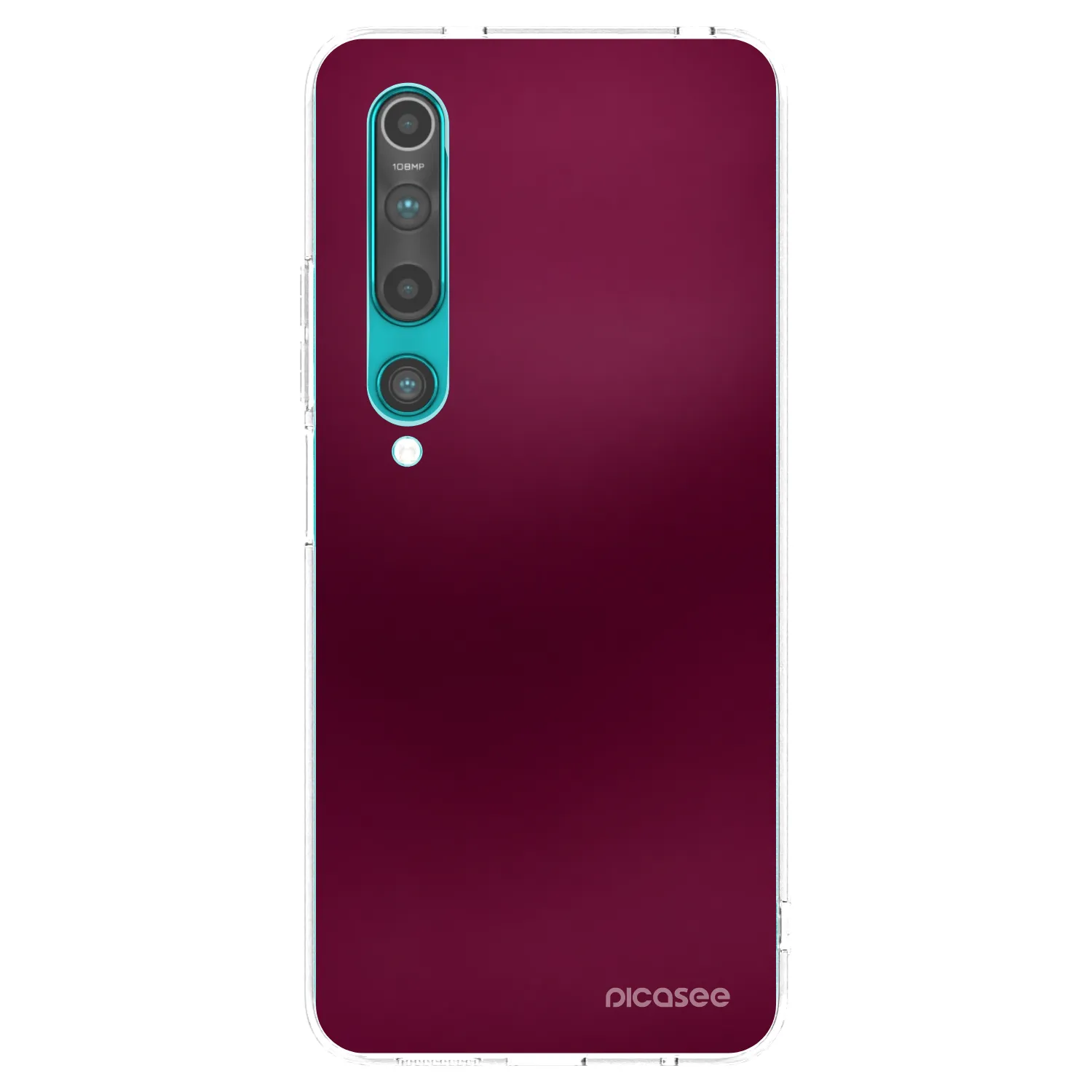 Picasee silikonový průhledný obal pro Xiaomi Mi 10 - Velvet Bordeaux