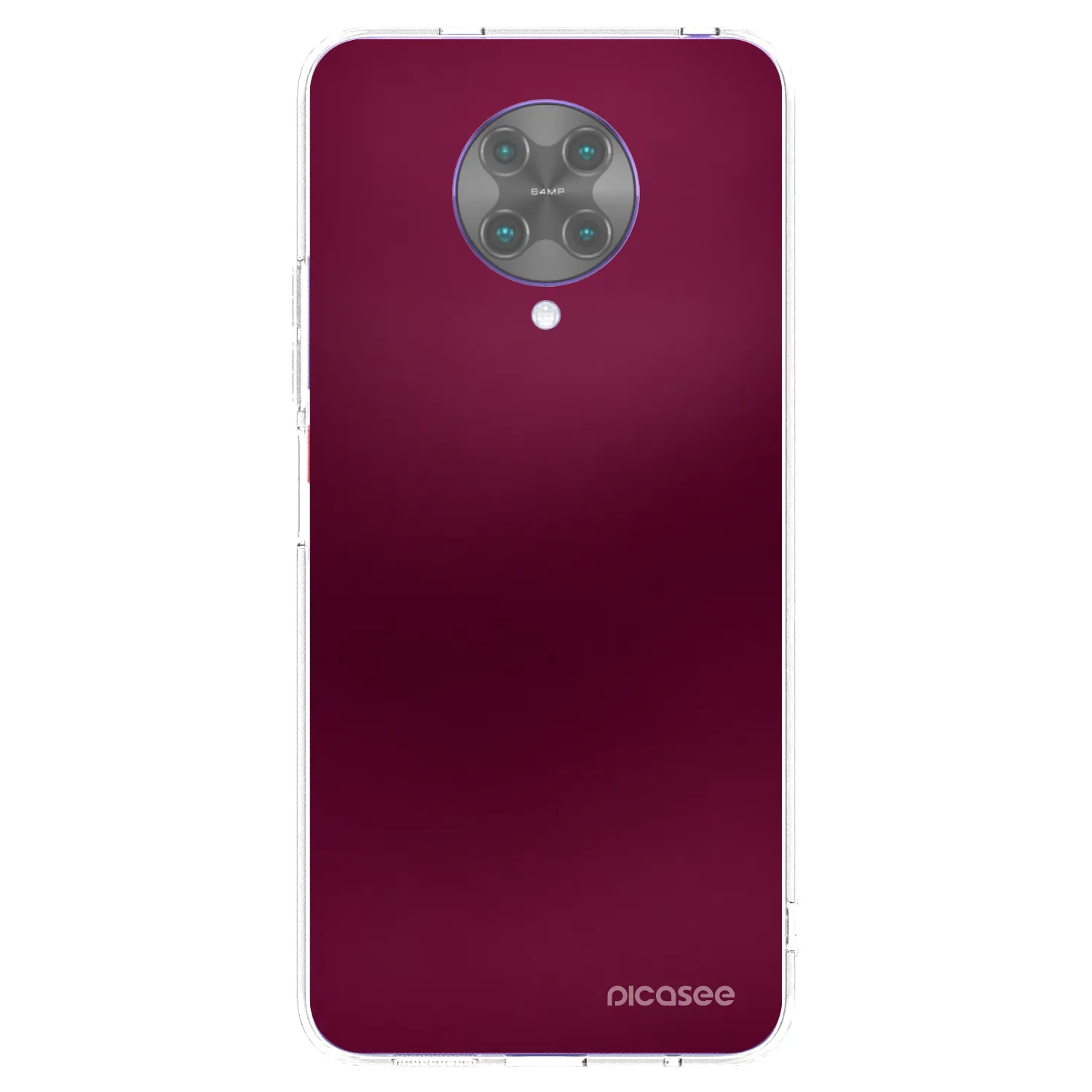 Picasee silikonový průhledný obal pro Xiaomi Poco F2 Pro - Velvet Bordeaux