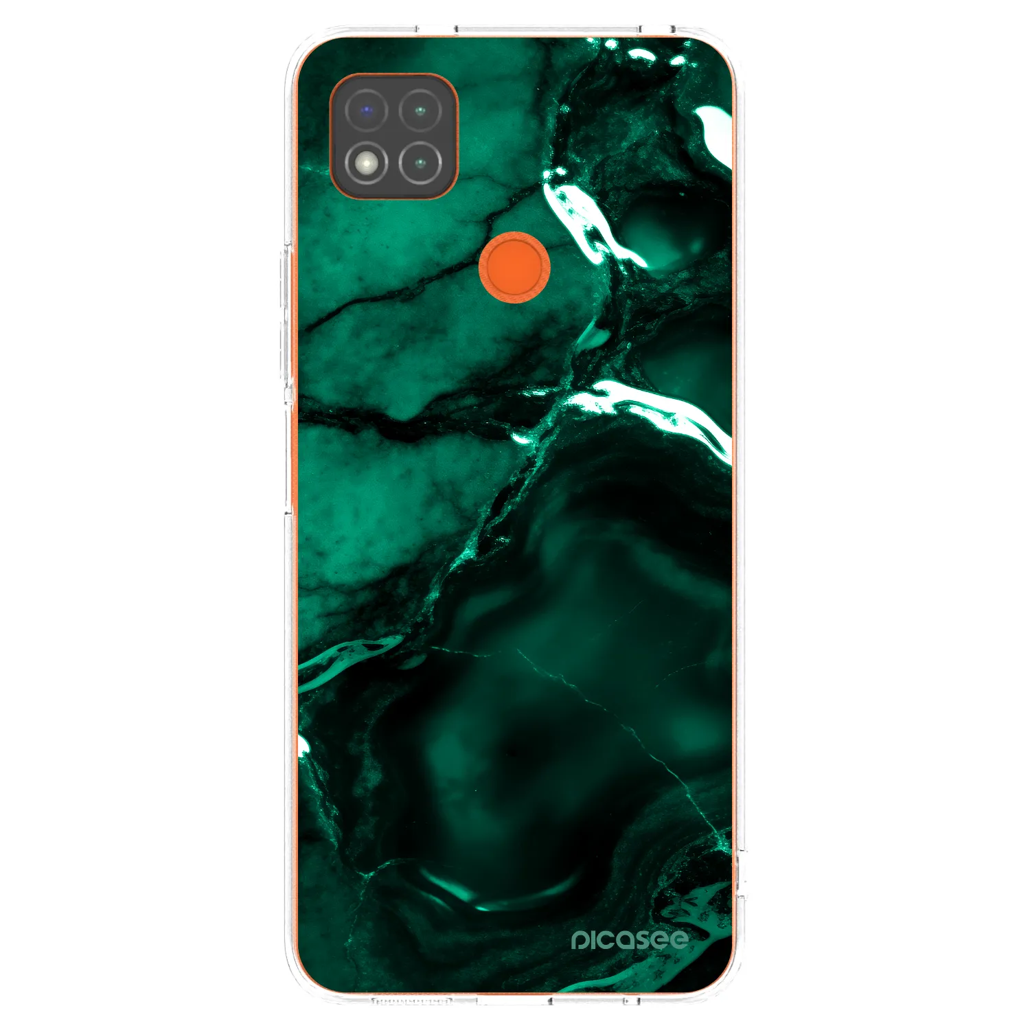 Picasee silikonový průhledný obal pro Xiaomi Redmi 9C - Dark emerald