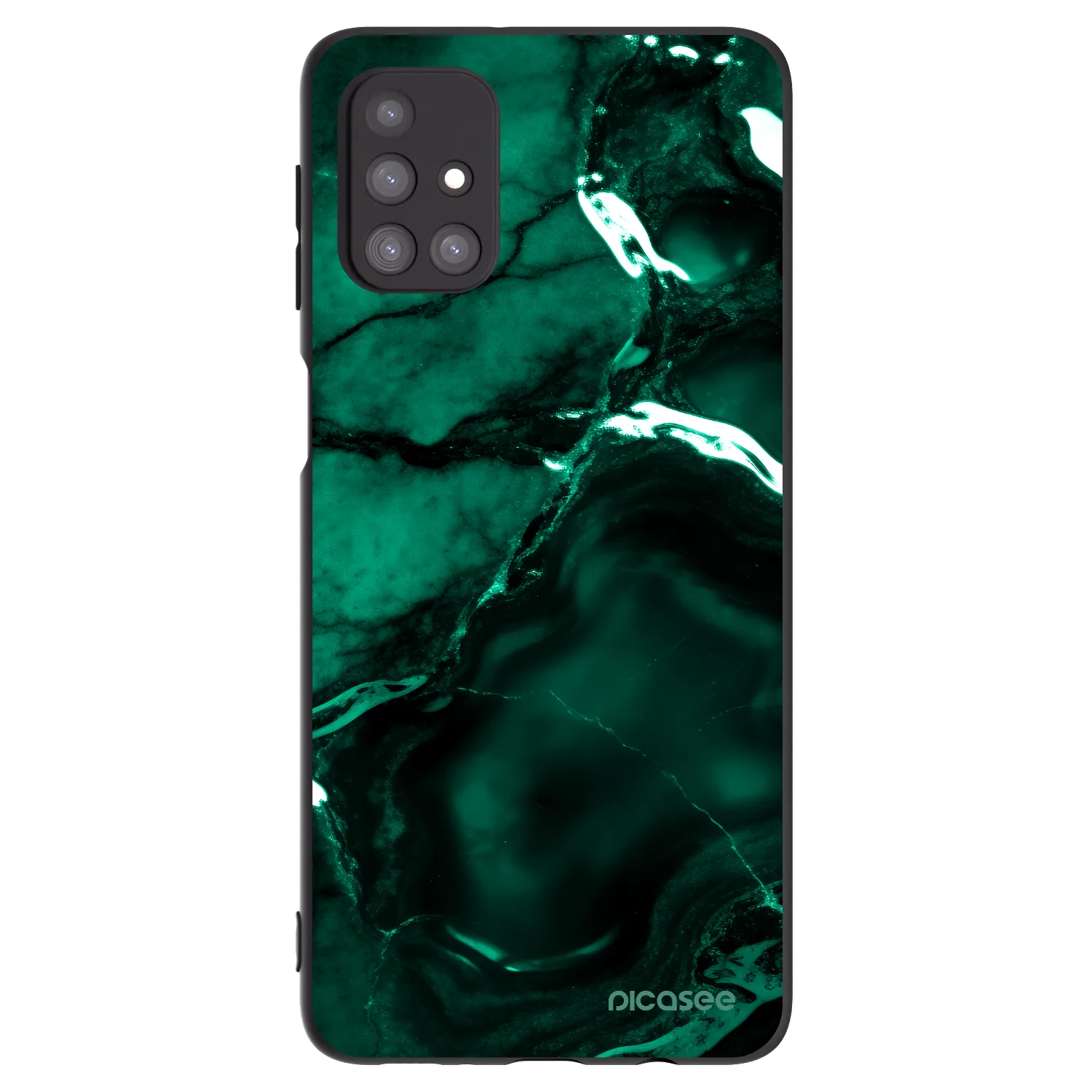 Picasee silikonový černý obal pro Samsung Galaxy M31s - Dark emerald