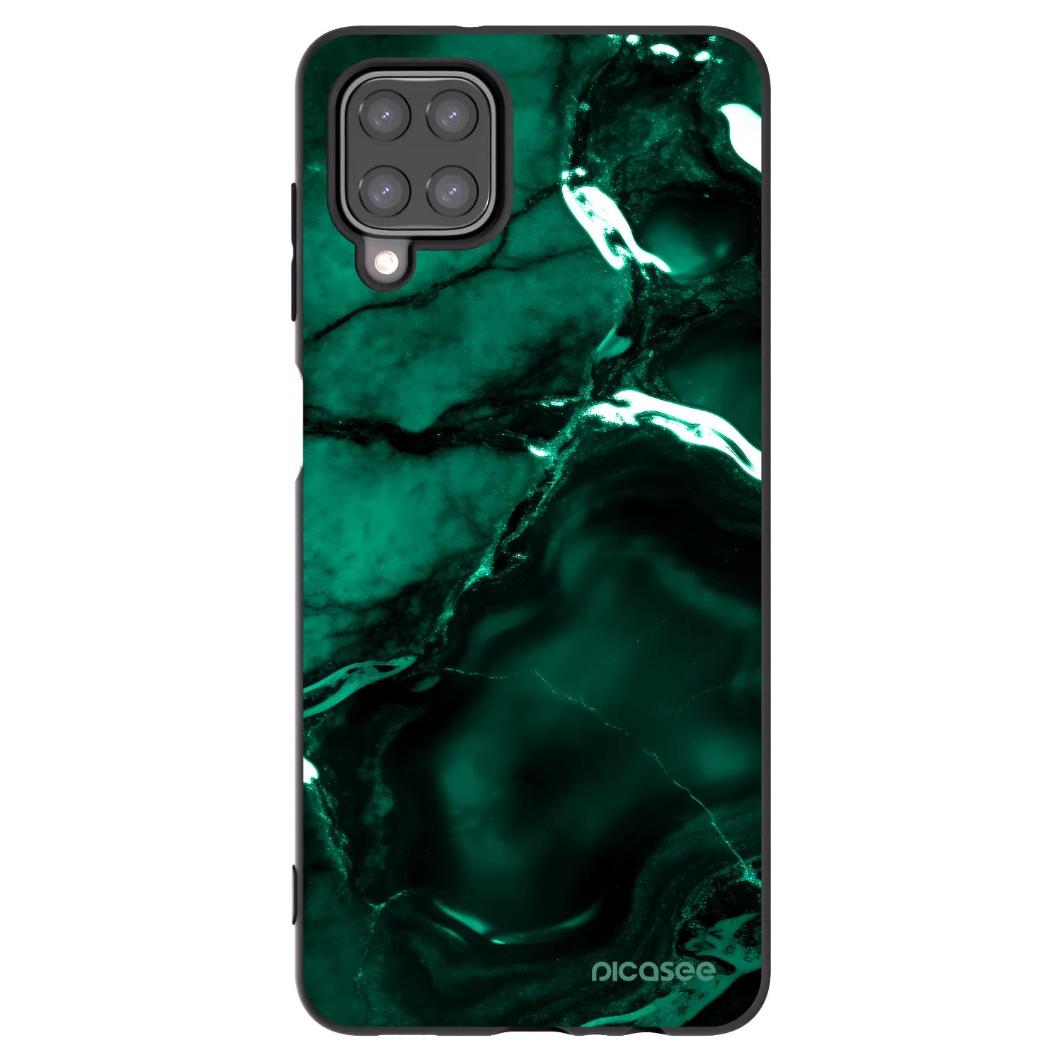 Picasee silikonový černý obal pro Samsung Galaxy A12 A125F - Dark emerald
