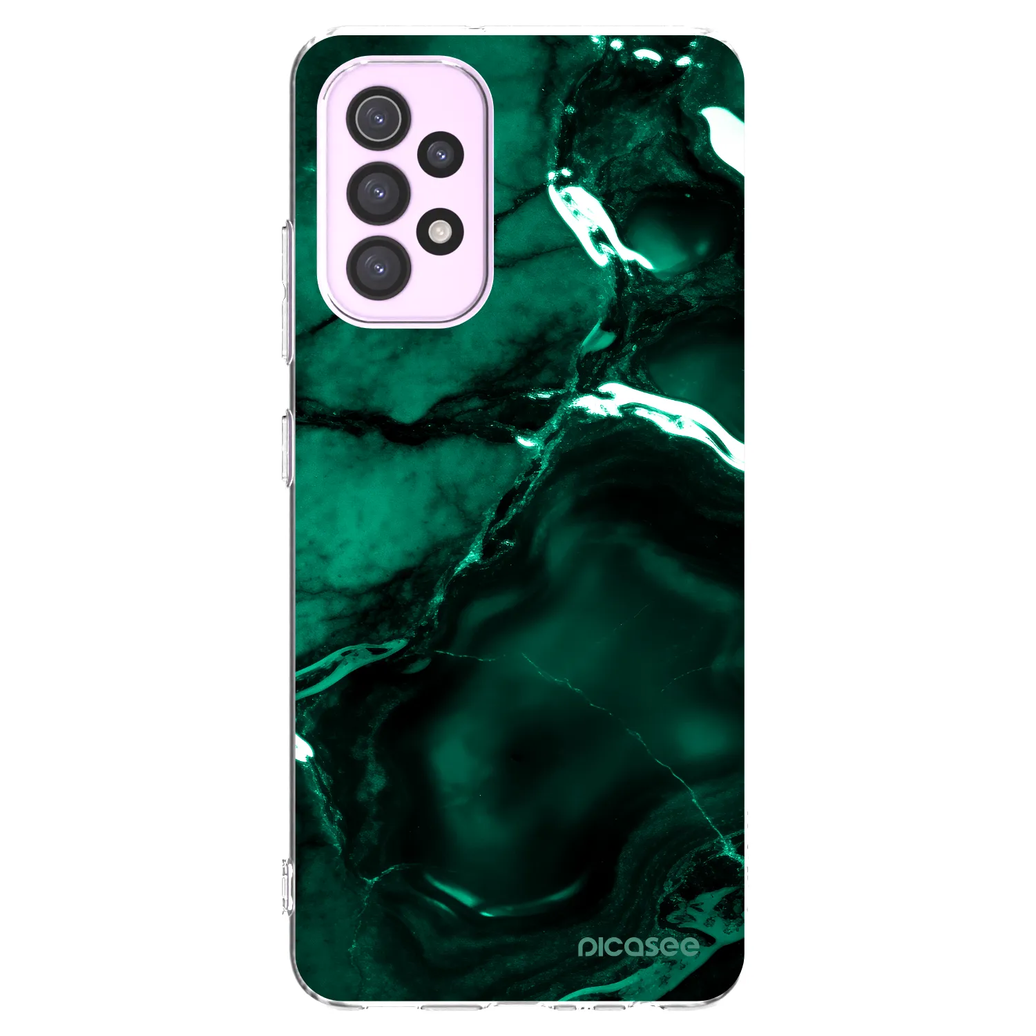 Picasee silikonový průhledný obal pro Samsung Galaxy A32 5G A326B - Dark emerald