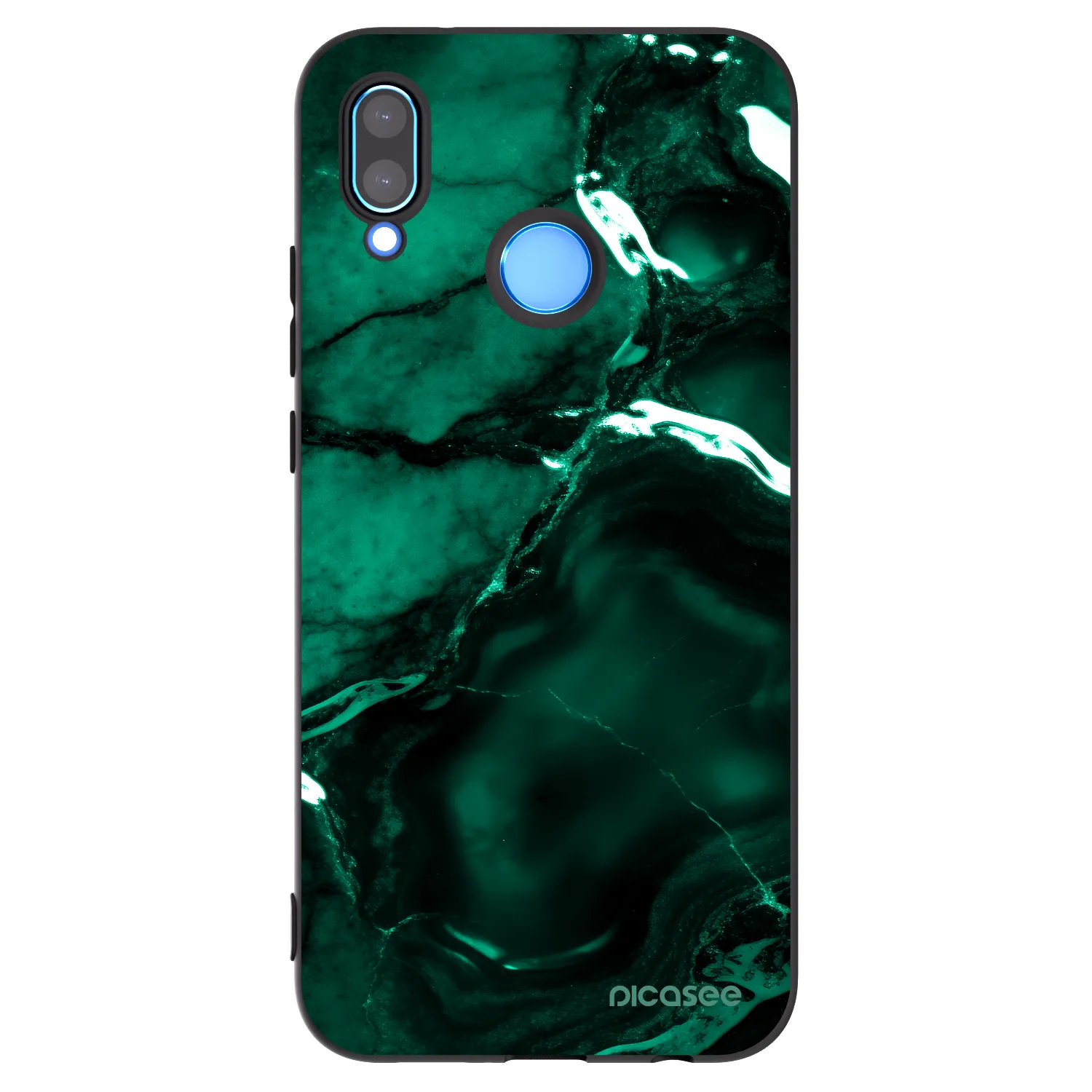 Picasee silikonový černý obal pro Huawei P20 Lite - Dark emerald