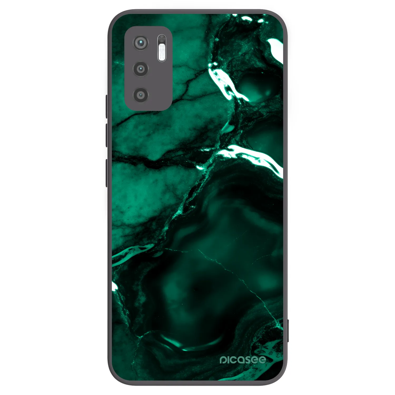 Picasee silikonový černý obal pro Xiaomi Redmi Note 10 5G - Dark emerald