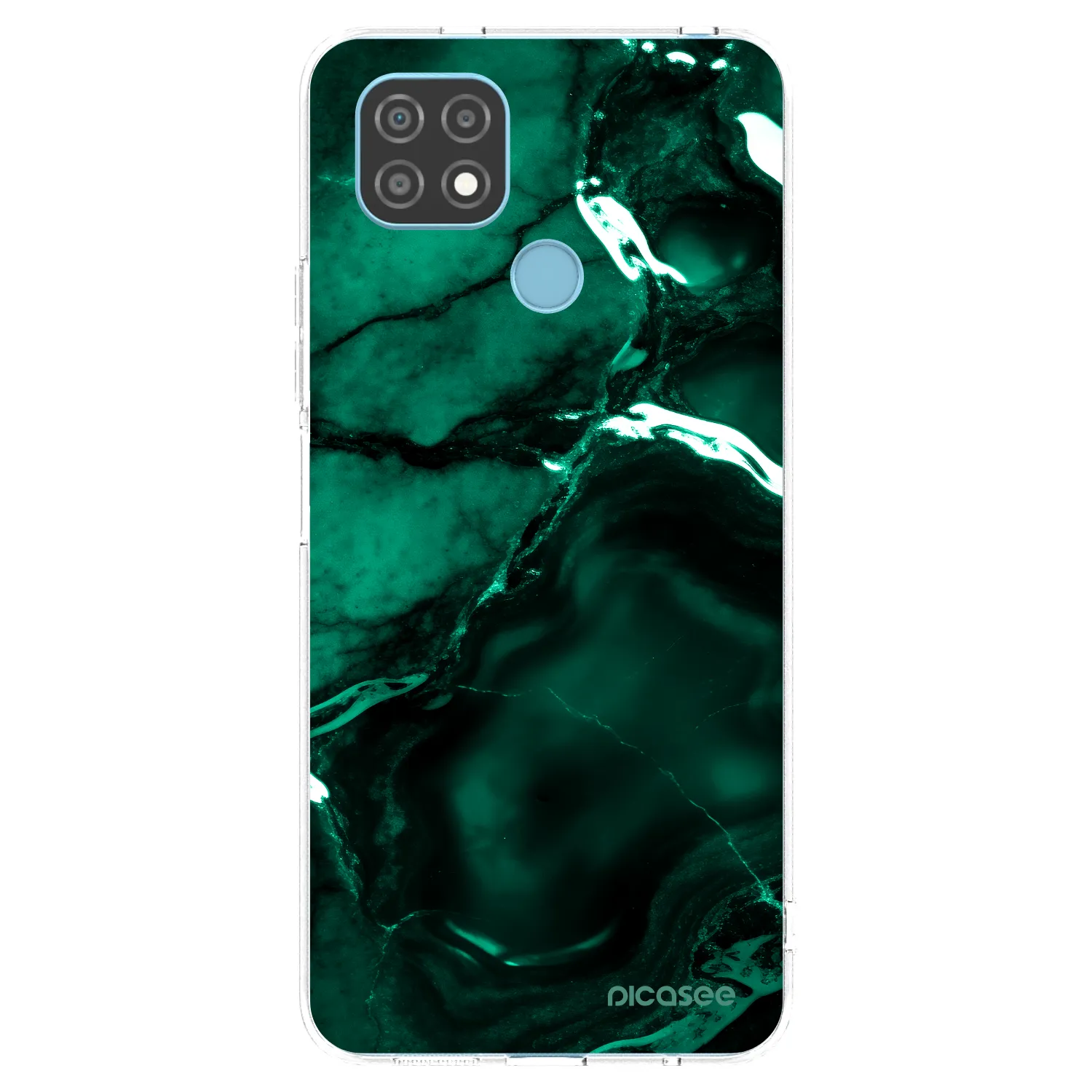 Picasee silikonový průhledný obal pro Realme C21 - Dark emerald