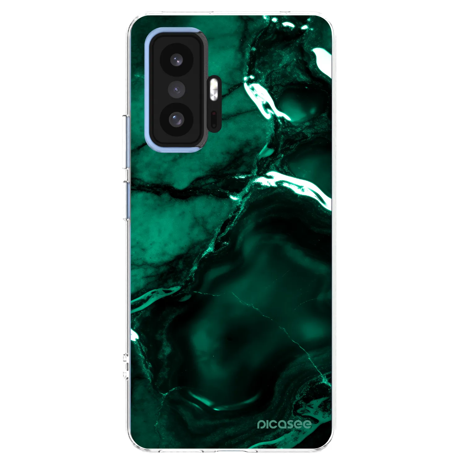 Picasee silikonový průhledný obal pro Xiaomi 11T Pro - Dark emerald